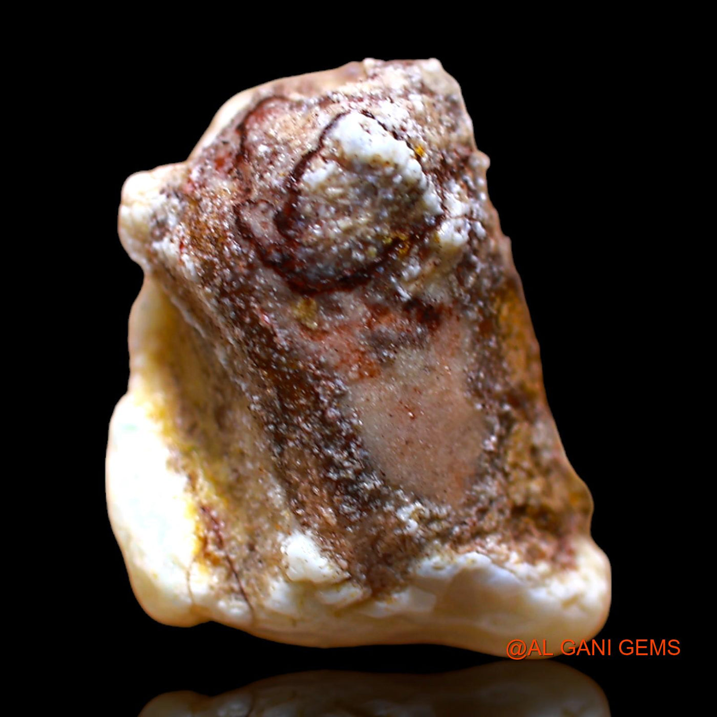 Natural Fire Opal Gemstone 29.00 Cts Loose Fancy Rough From Australia 22x19x15 mm RC-30