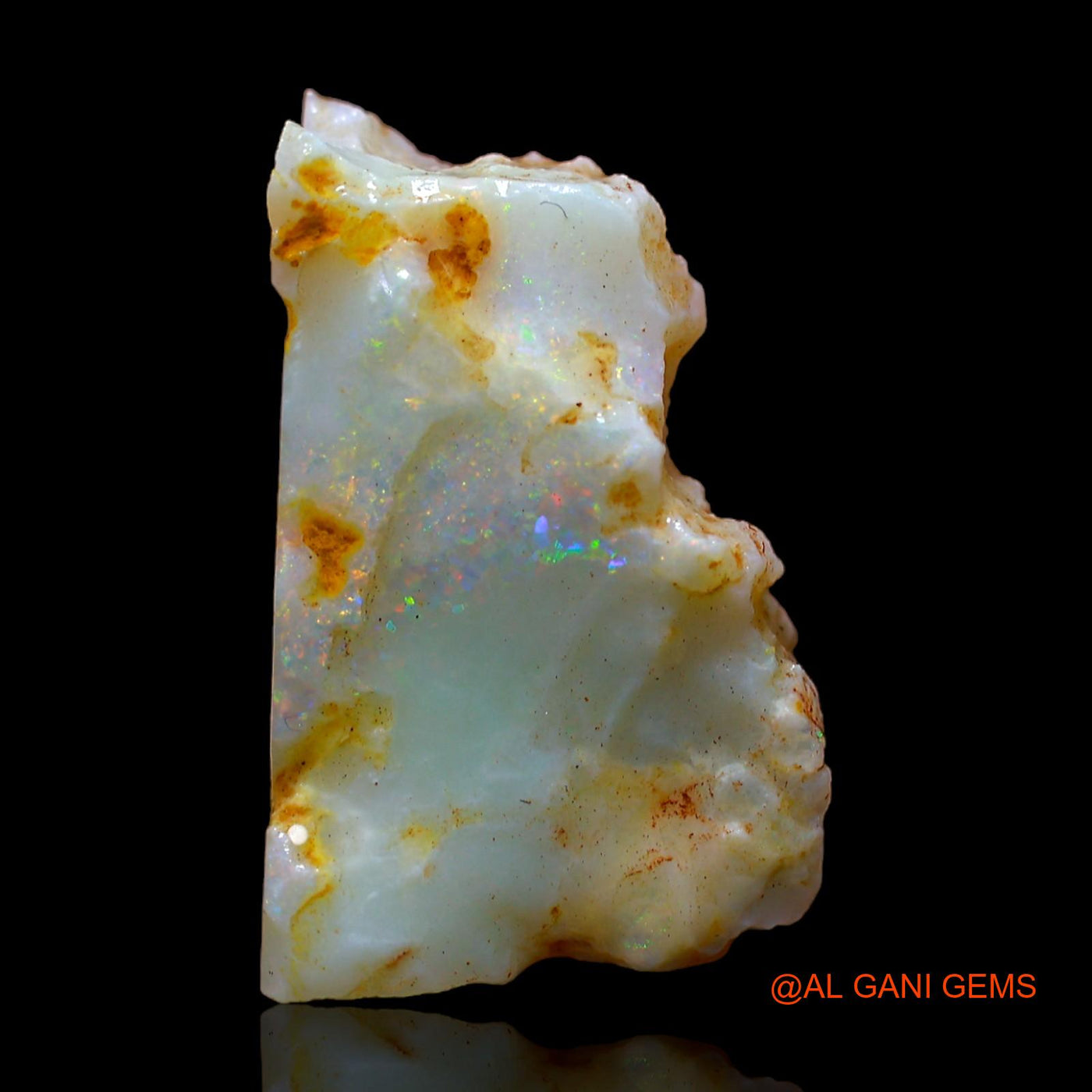Natural Fire Opal Gemstone 15.00 Cts Loose Fancy Rough From Australia 25x16x6 mm RC-33