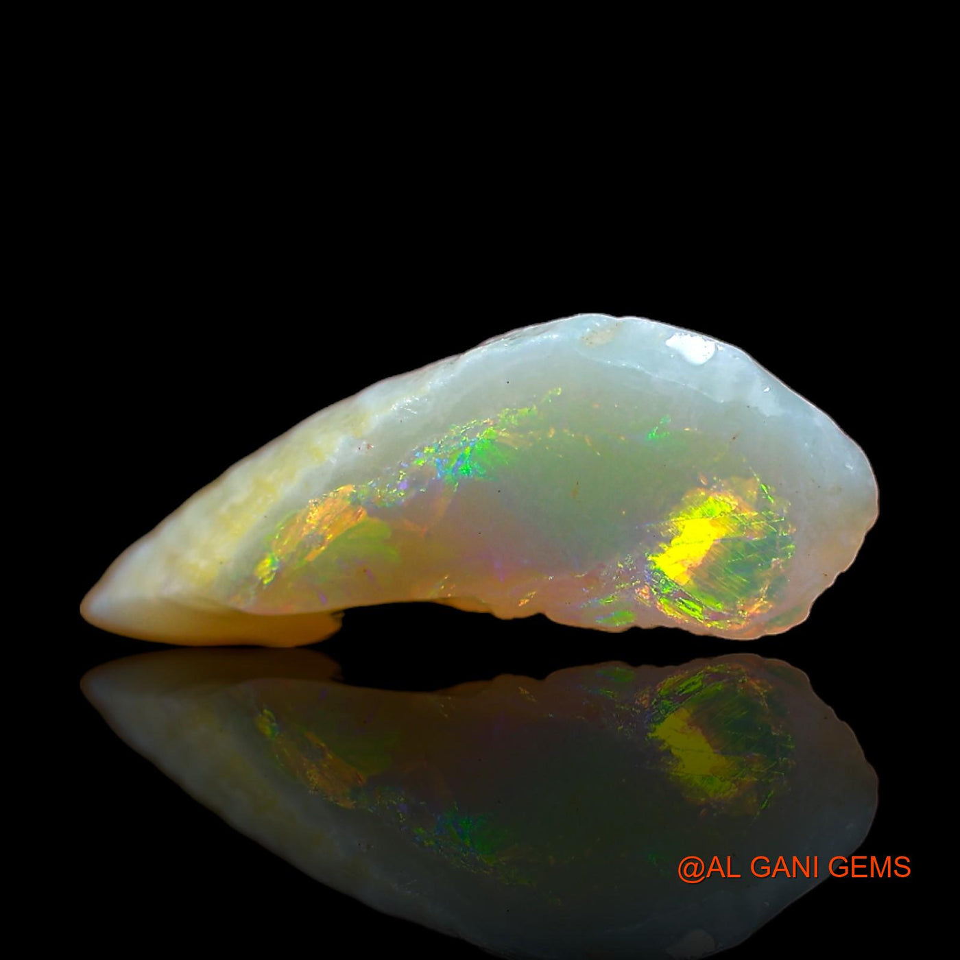 Natural Untreated Fire Opal Loose Gemstone Fancy Rough From Australia 4.00 Cts 17x10x5 mm RC-340