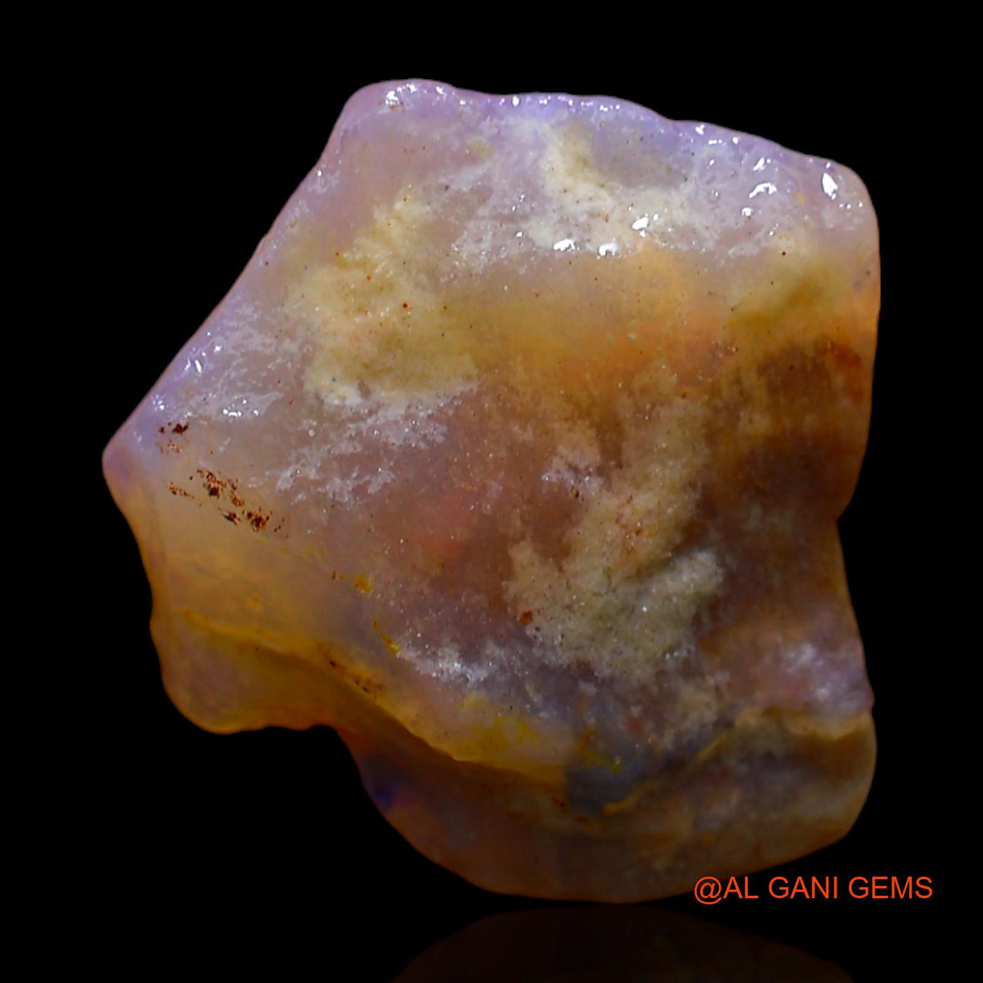 Natural Untreated Fire Opal Loose Gemstone Fancy Rough From Australia 5.00 Cts 15x14x4 mm RC-348