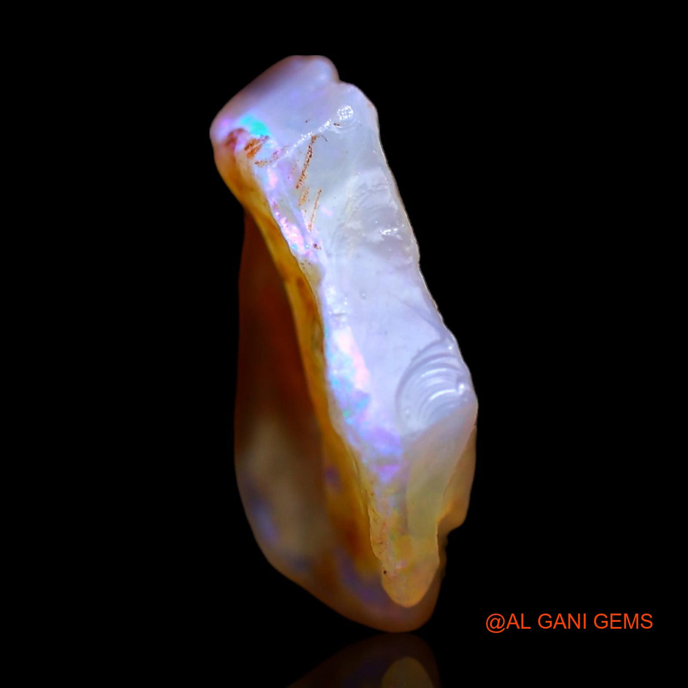 Natural Untreated Fire Opal Loose Gemstone Fancy Rough From Australia 5.00 Cts 15x14x4 mm RC-348