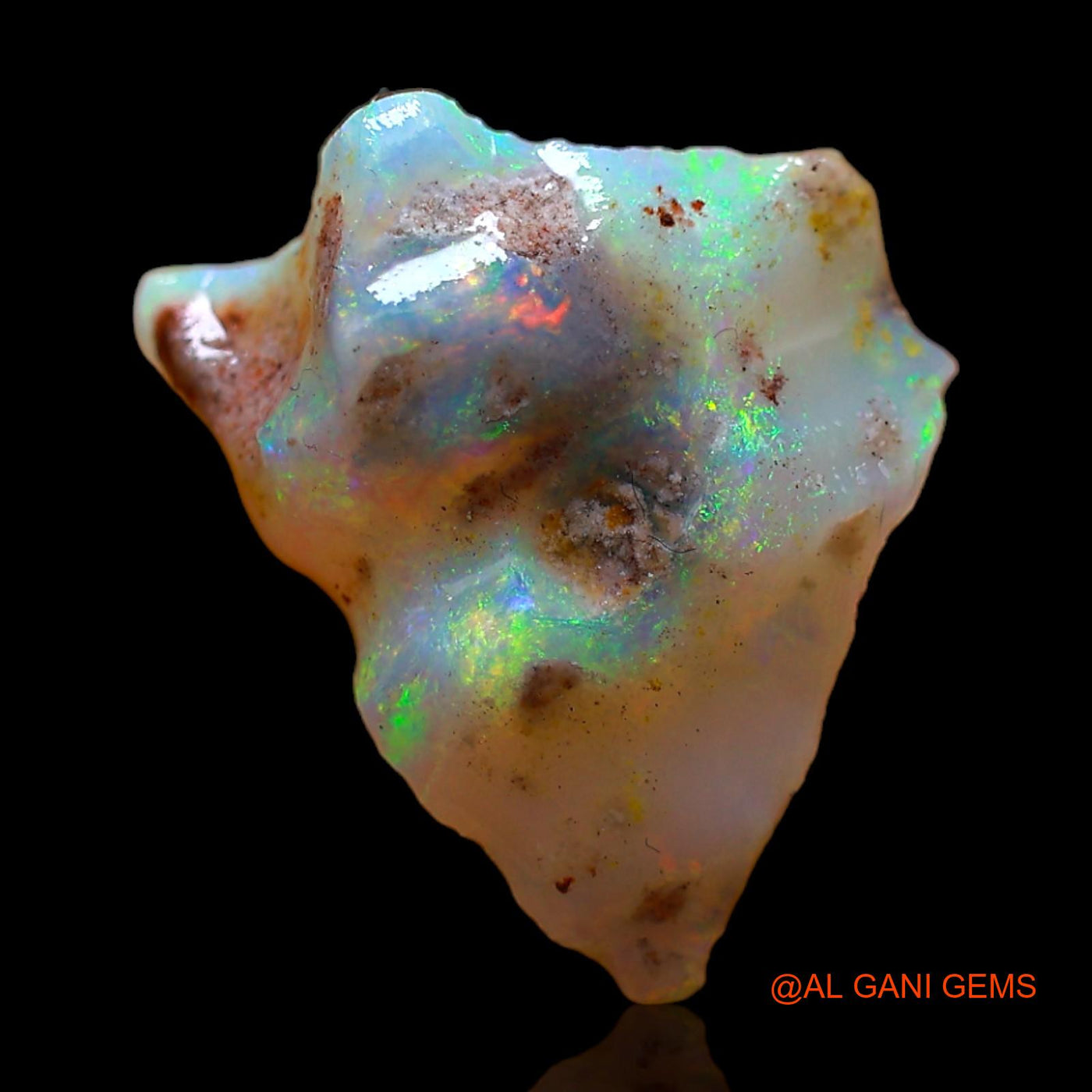 4.00 Cts Natural Australian Fire Opal Loose Gemstone Fancy Rough 14x14x7 mm RC-368