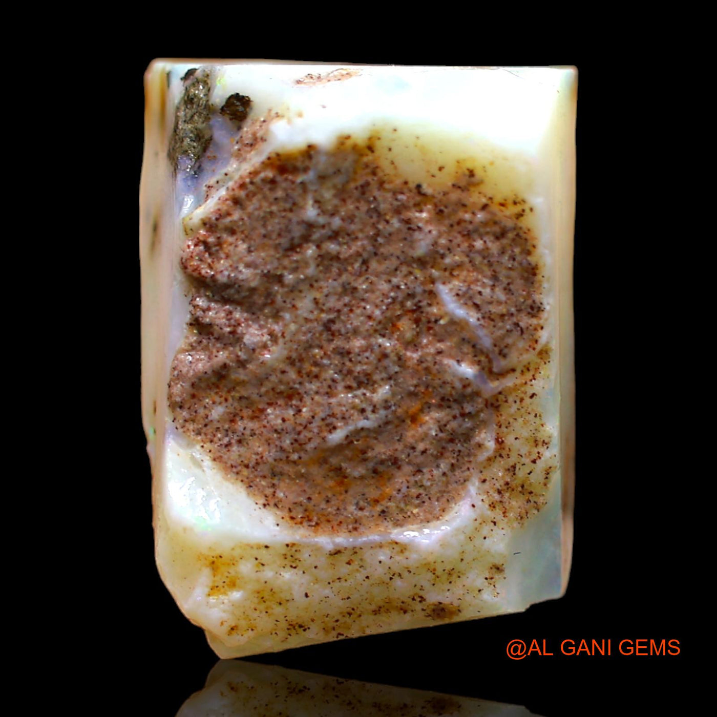 Natural Fire Opal Gemstone 24.00 Cts Loose Fancy Rough From Australia 21x16x10 mm RC-36