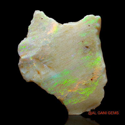 Natural Fire Opal Gemstone 9.00 Cts Loose Fancy Rough From Australia 27x23x3 mm RC-37