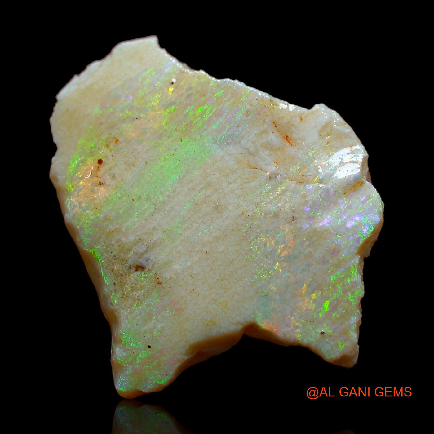 Natural Fire Opal Gemstone 9.00 Cts Loose Fancy Rough From Australia 27x23x3 mm RC-37
