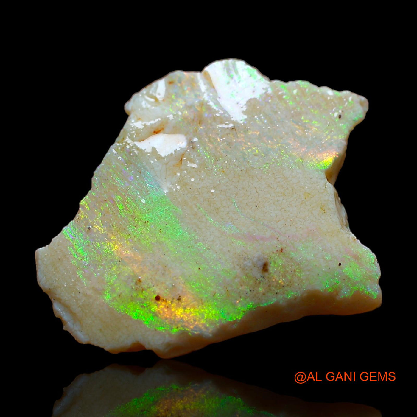 Natural Fire Opal Gemstone 9.00 Cts Loose Fancy Rough From Australia 27x23x3 mm RC-37
