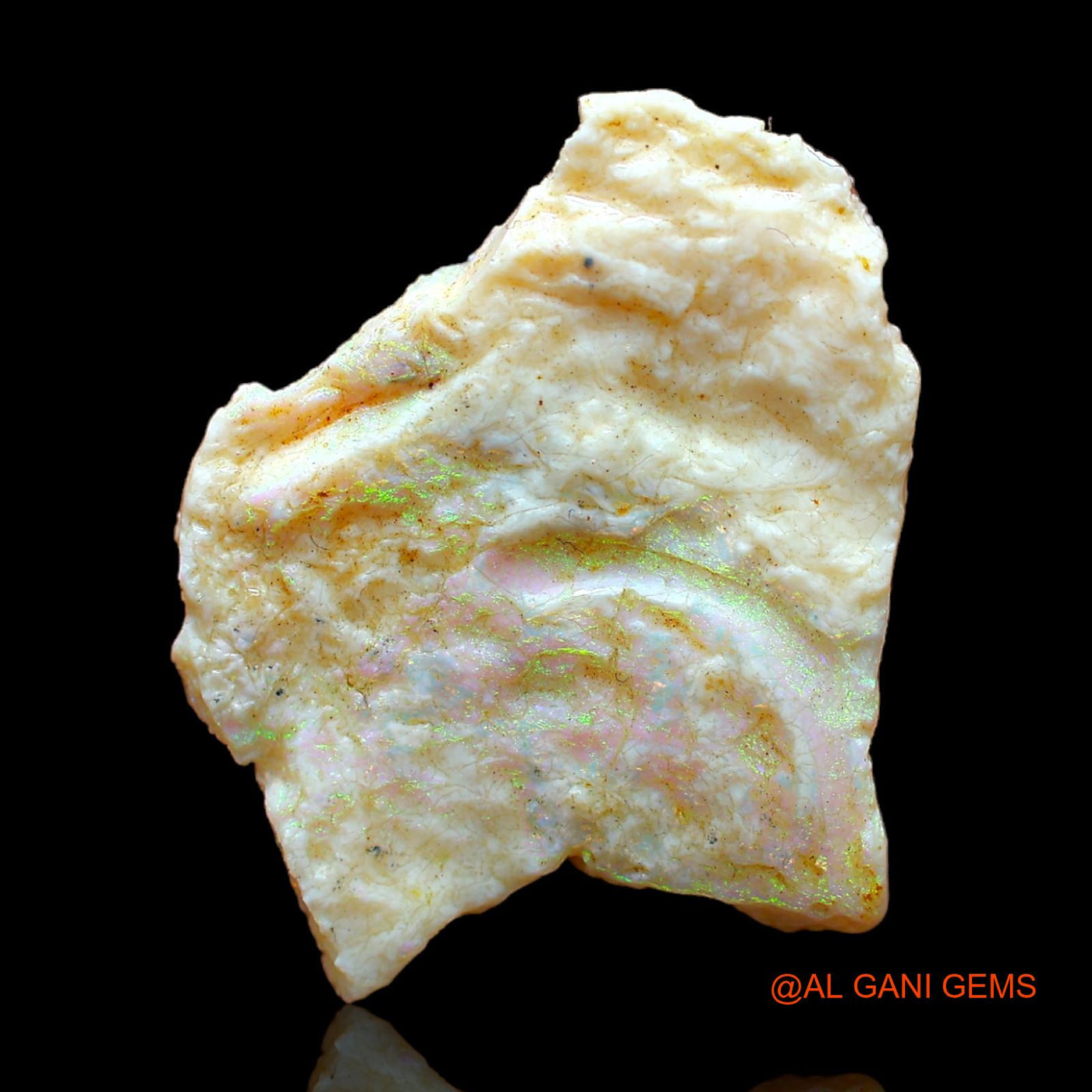 Natural Fire Opal Gemstone 9.00 Cts Loose Fancy Rough From Australia 27x23x3 mm RC-37