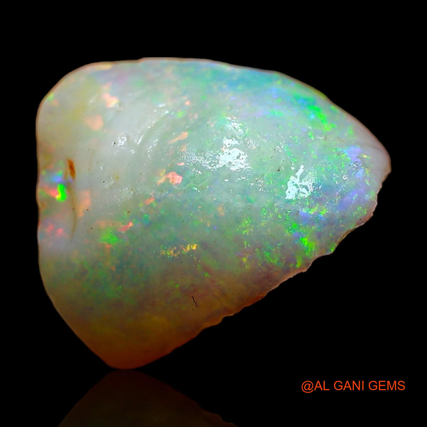 Natural Fire Opal Gemstone 3.00 Cts Loose Fancy Rough From Australia 12x11x5 mm RC-383