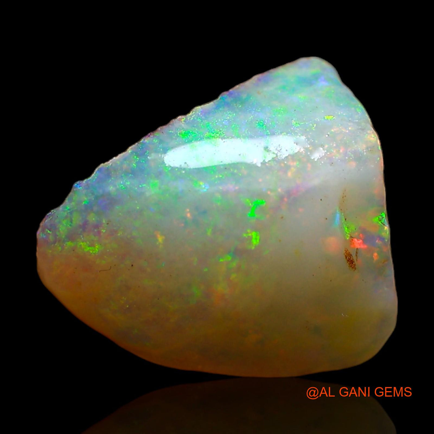 Natural Fire Opal Gemstone 3.00 Cts Loose Fancy Rough From Australia 12x11x5 mm RC-383