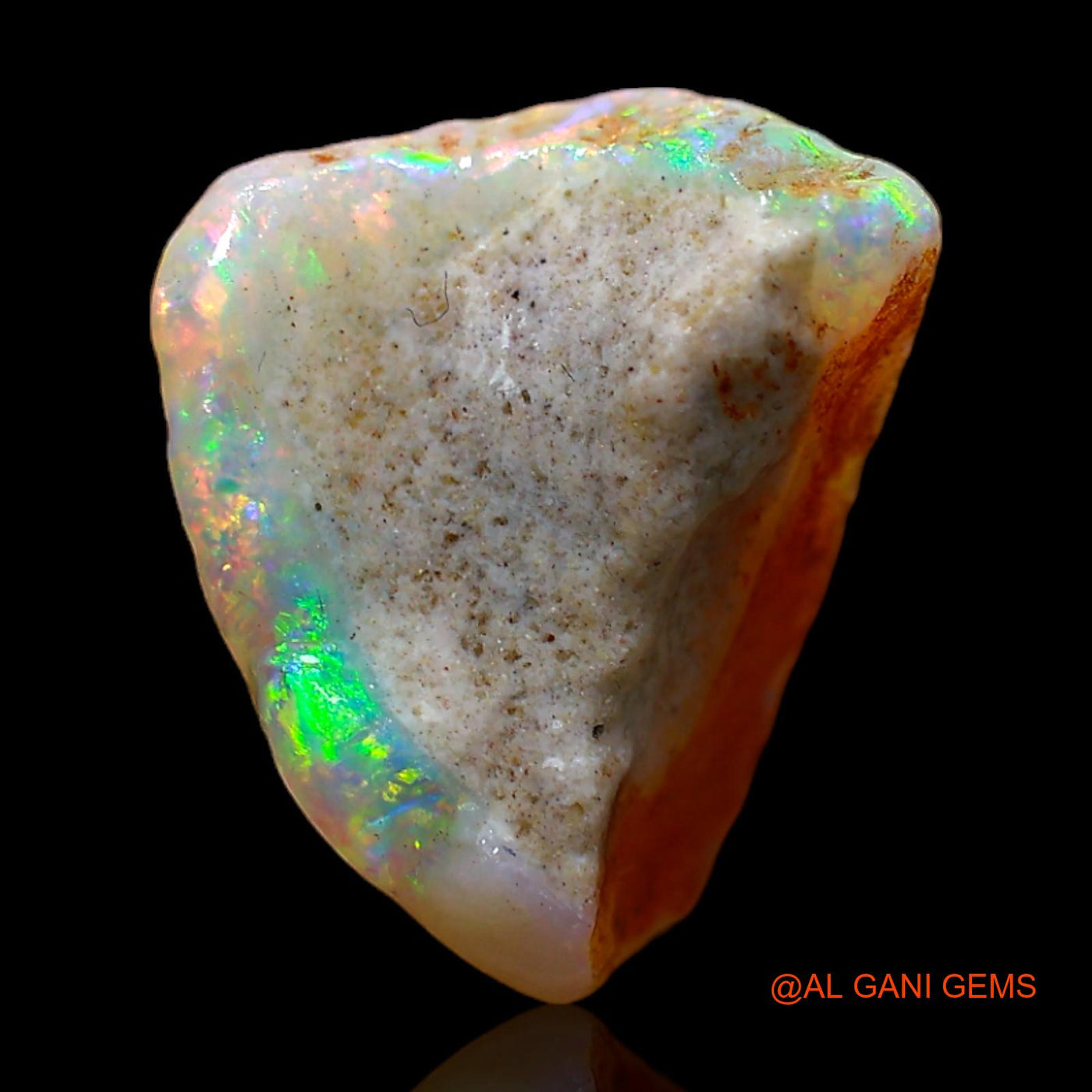 Natural Fire Opal Gemstone 3.00 Cts Loose Fancy Rough From Australia 12x11x5 mm RC-383