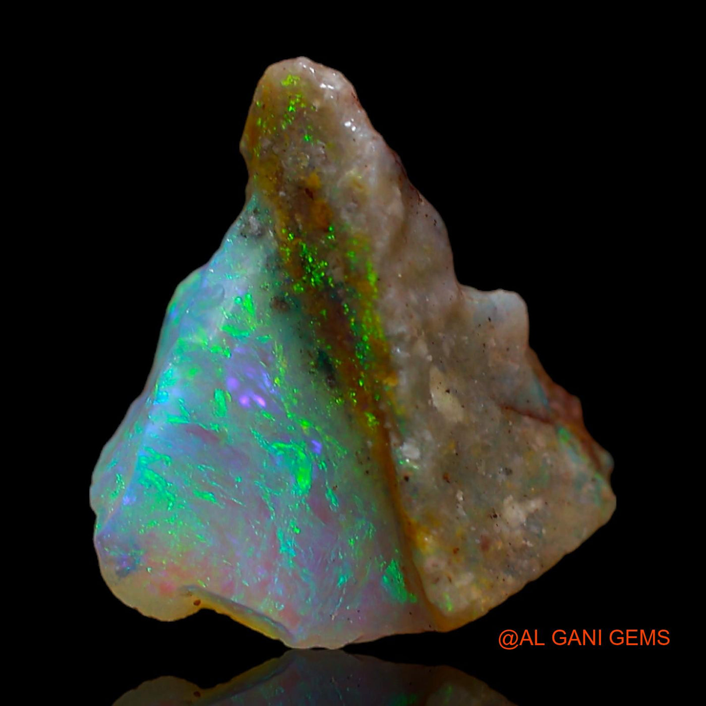 Natural Untreated Fire Opal Loose Gemstone Fancy Rough From Australia 4.00 Cts 12x12x8 mm RC-385