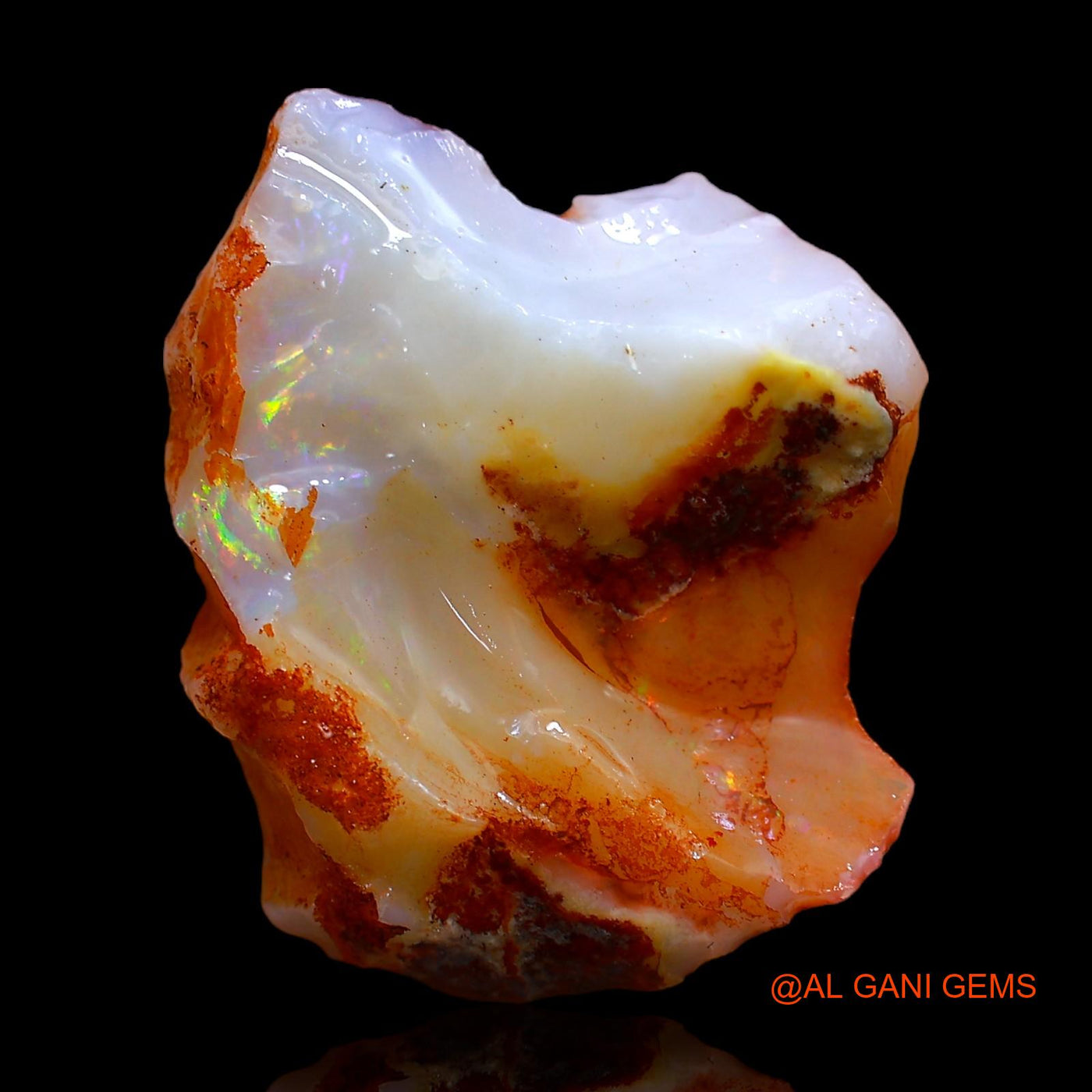 11.00 Cts Natural Australian Fire Opal Loose Gemstone Fancy Rough 23x19x6 mm RC-405