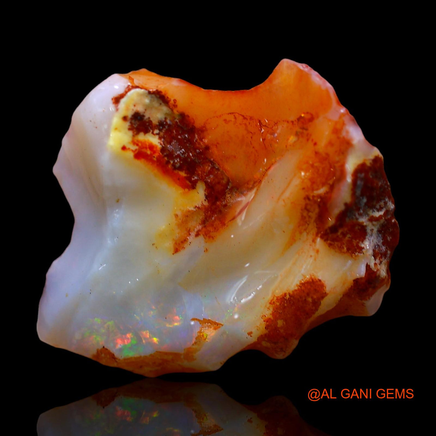 11.00 Cts Natural Australian Fire Opal Loose Gemstone Fancy Rough 23x19x6 mm RC-405