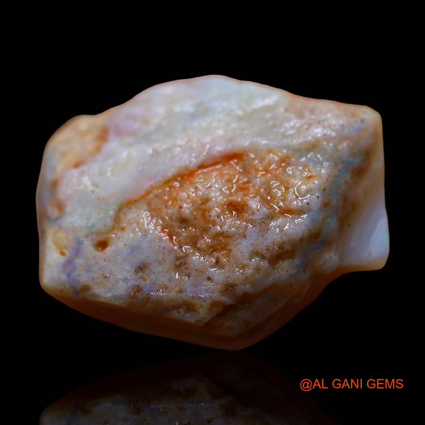 14.00 Cts Natural Australian Fire Opal Loose Gemstone Fancy Rough 20x16x7 mm RC-418