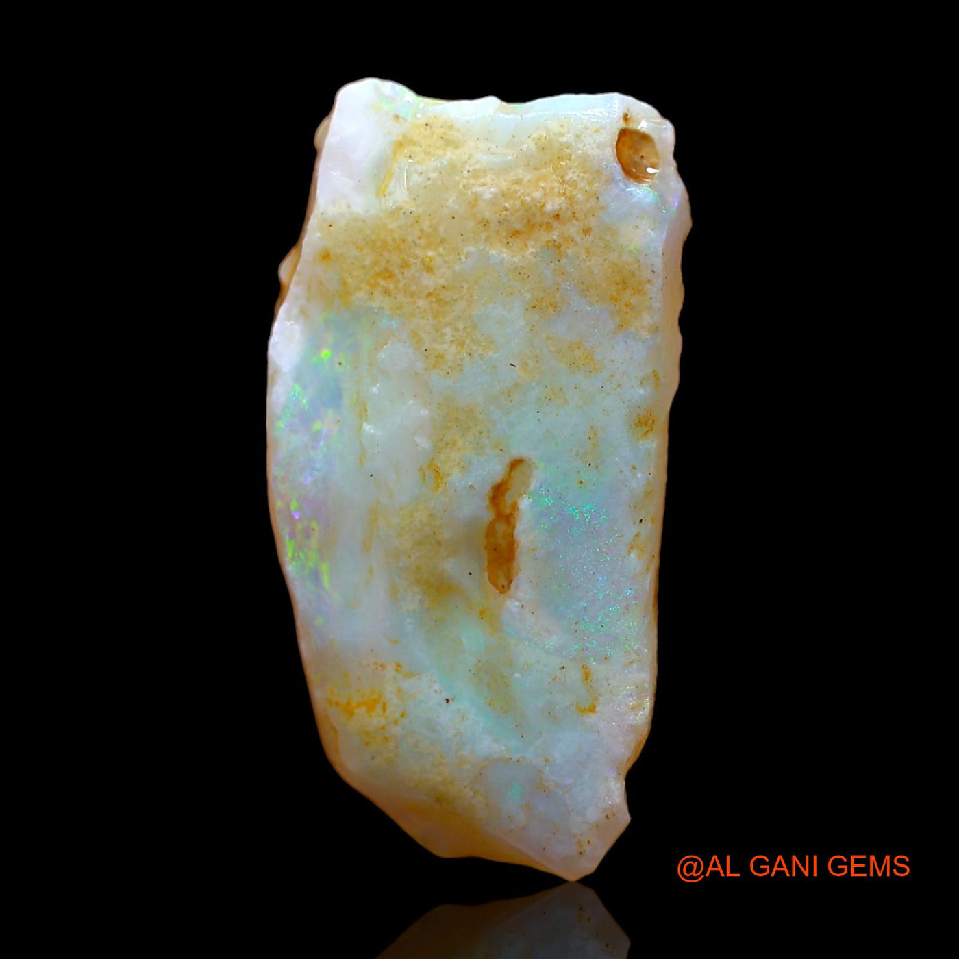 Natural Fire Opal Gemstone 9.00 Cts Loose Fancy Rough From Australia 25x13x3 mm RC-41
