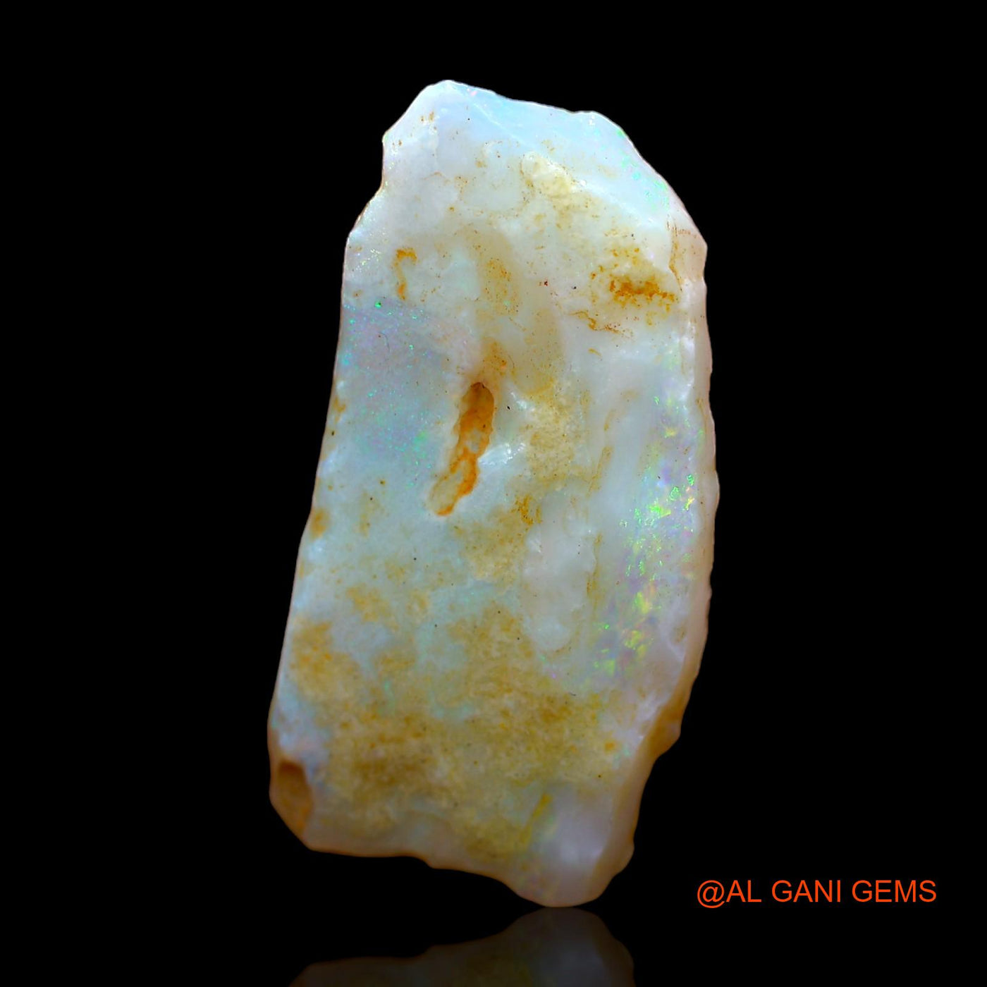 Natural Fire Opal Gemstone 9.00 Cts Loose Fancy Rough From Australia 25x13x3 mm RC-41