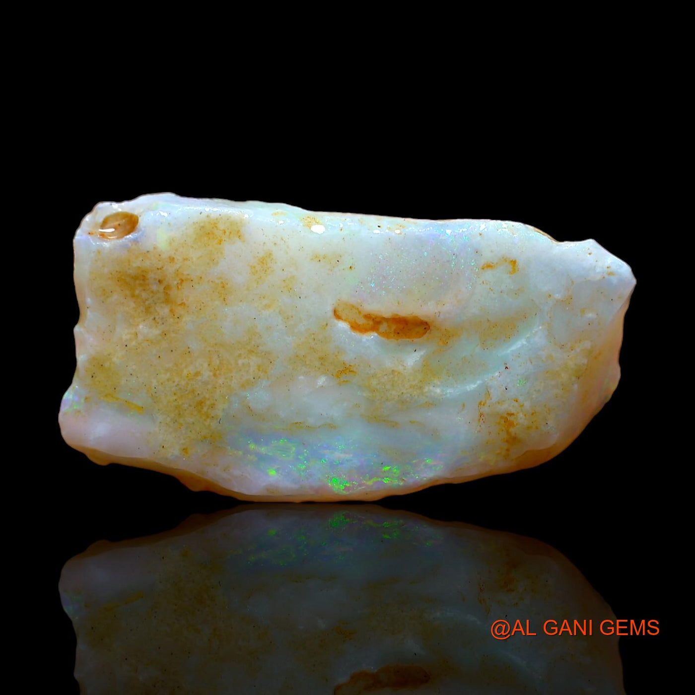 Natural Fire Opal Gemstone 9.00 Cts Loose Fancy Rough From Australia 25x13x3 mm RC-41