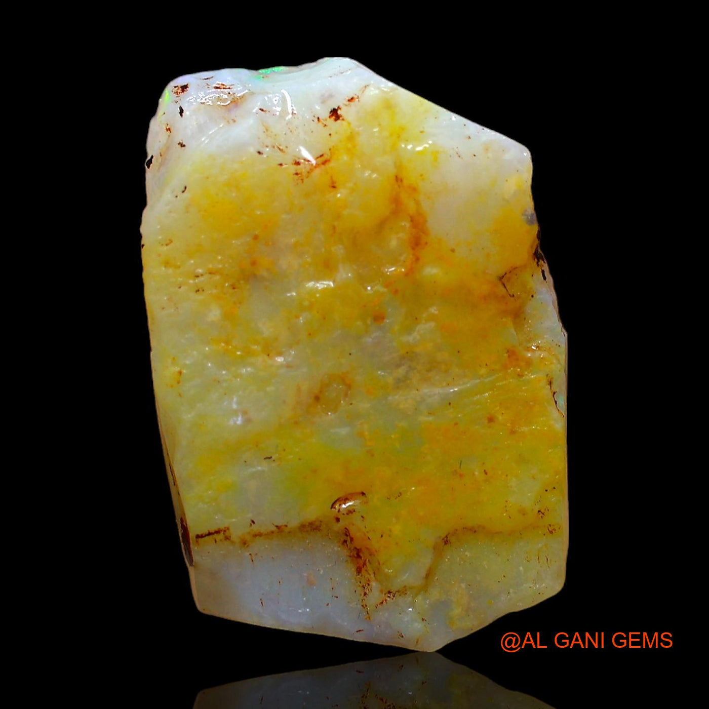 Natural Fire Opal Gemstone 8.00 Cts Loose Fancy Rough From Australia 20x16x4 mm RC-424