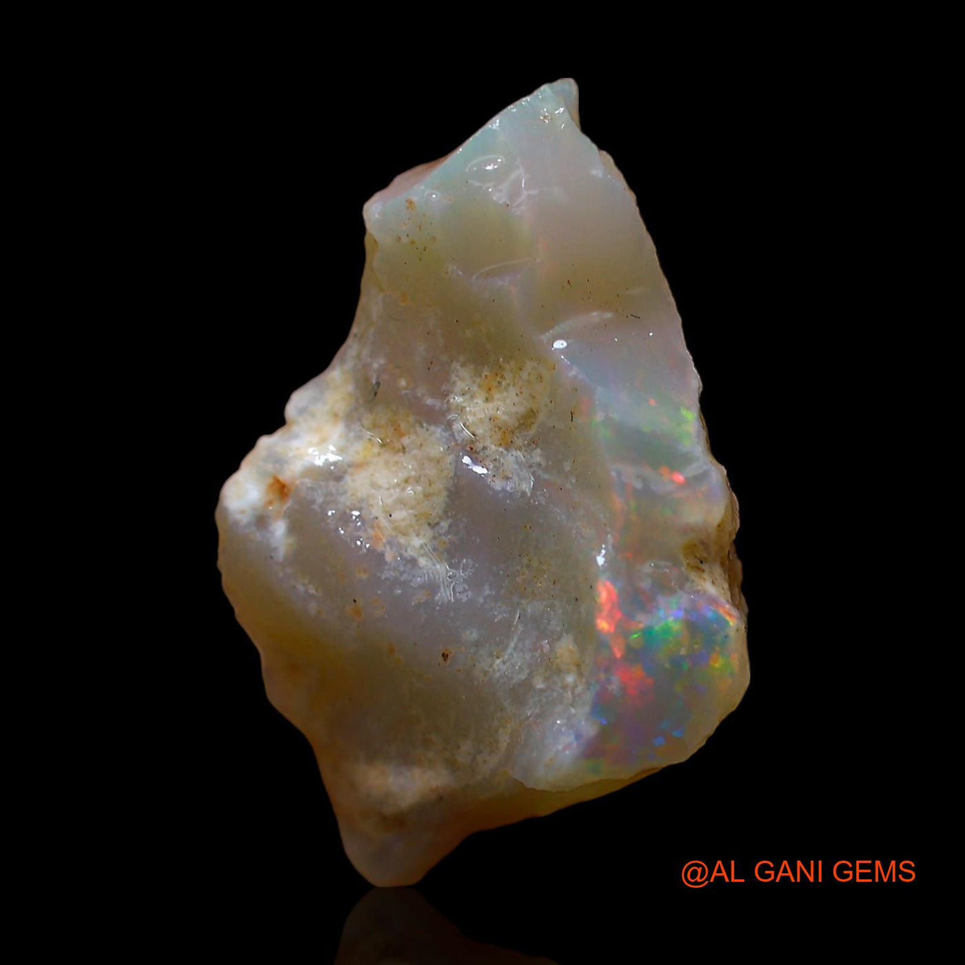 Natural Untreated Fire Opal Loose Gemstone Fancy Rough From Australia 9.00 Cts 17x14x9 mm RC-429