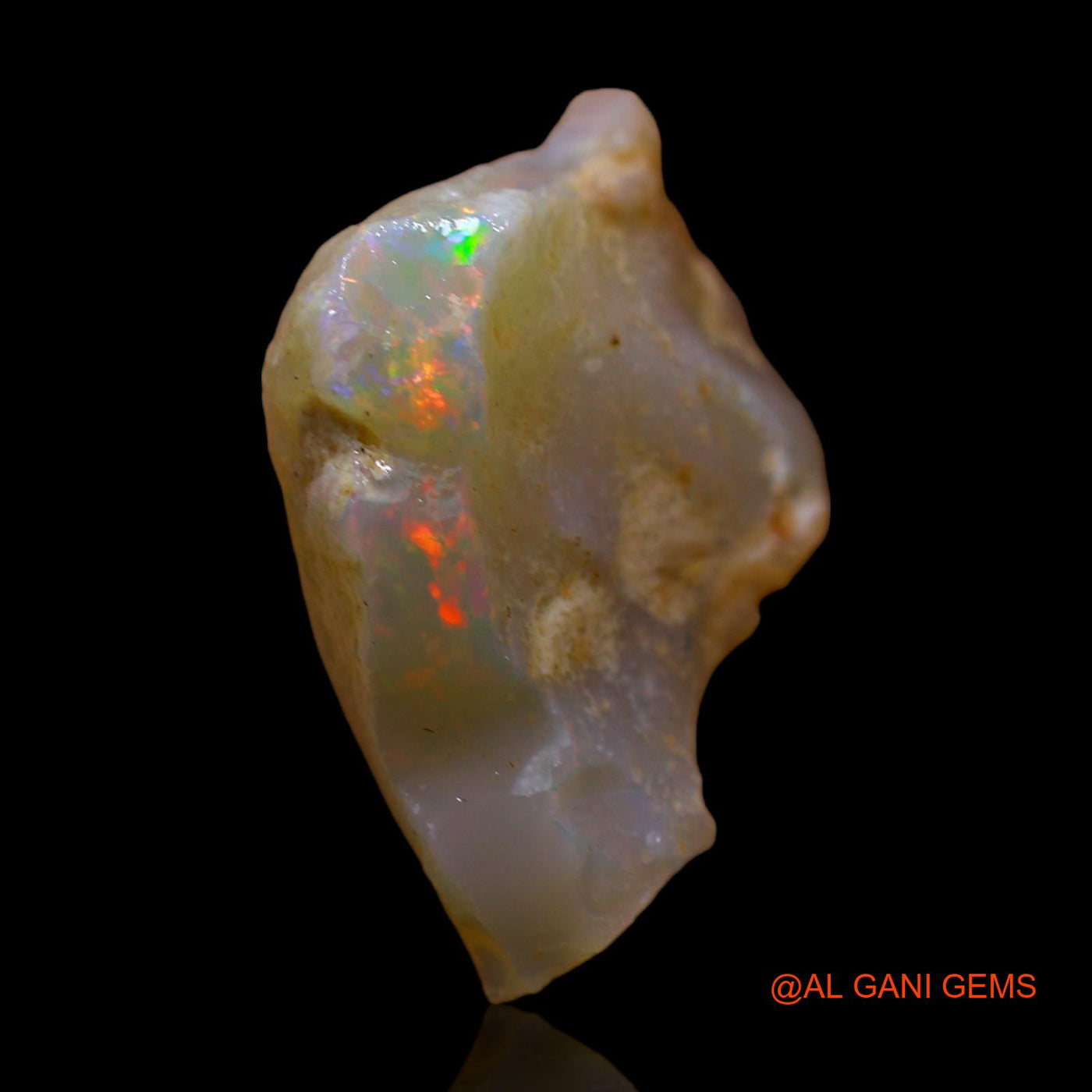 Natural Untreated Fire Opal Loose Gemstone Fancy Rough From Australia 9.00 Cts 17x14x9 mm RC-429