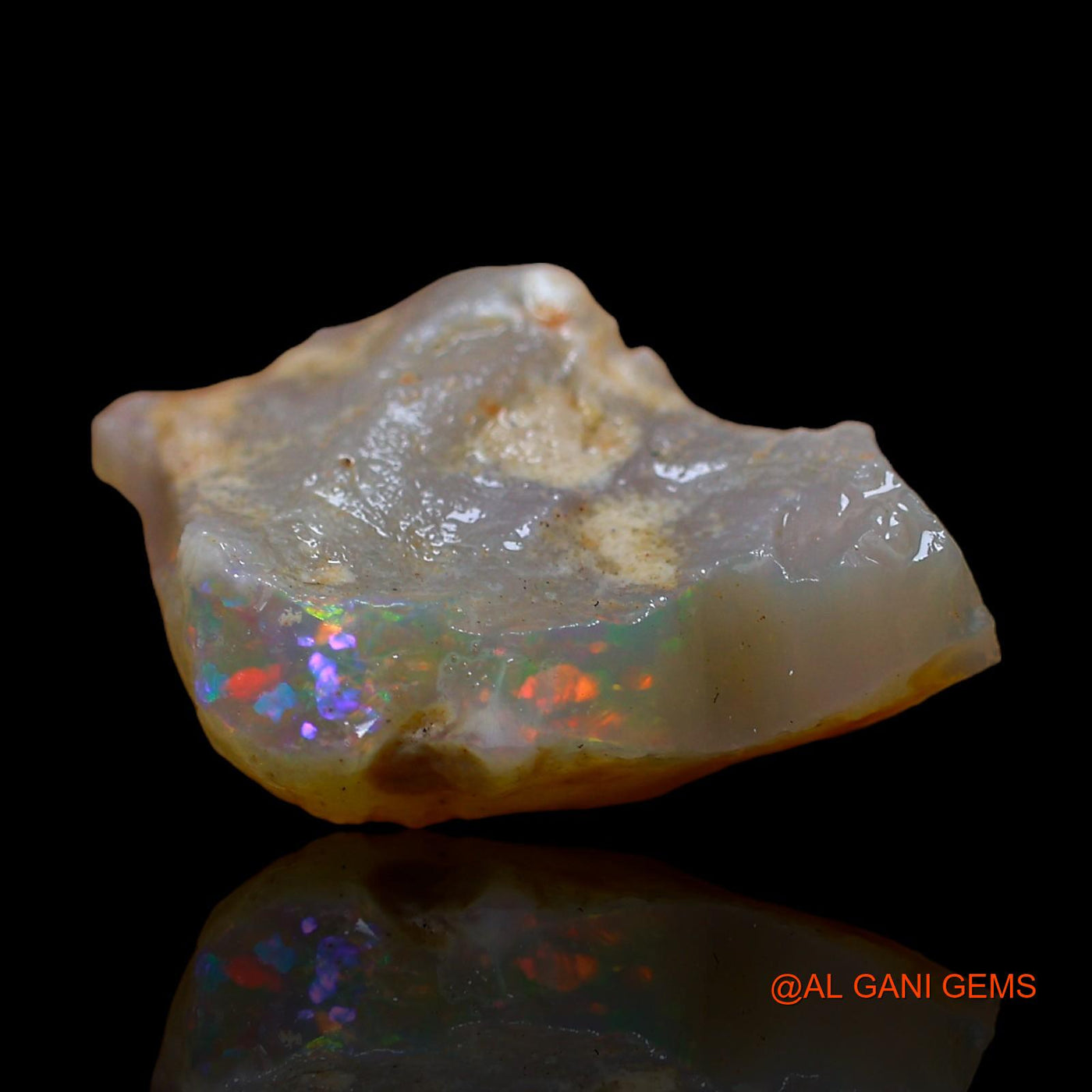 Natural Untreated Fire Opal Loose Gemstone Fancy Rough From Australia 9.00 Cts 17x14x9 mm RC-429