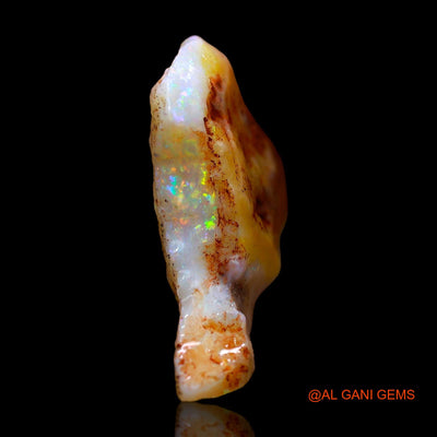 Natural Untreated Fire Opal Loose Gemstone Fancy Rough From Australia 7.00 Cts 18x16x5 mm RC-442