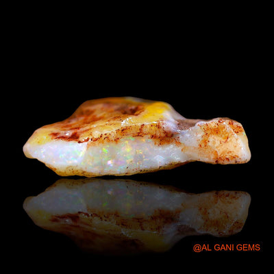 Natural Untreated Fire Opal Loose Gemstone Fancy Rough From Australia 7.00 Cts 18x16x5 mm RC-442