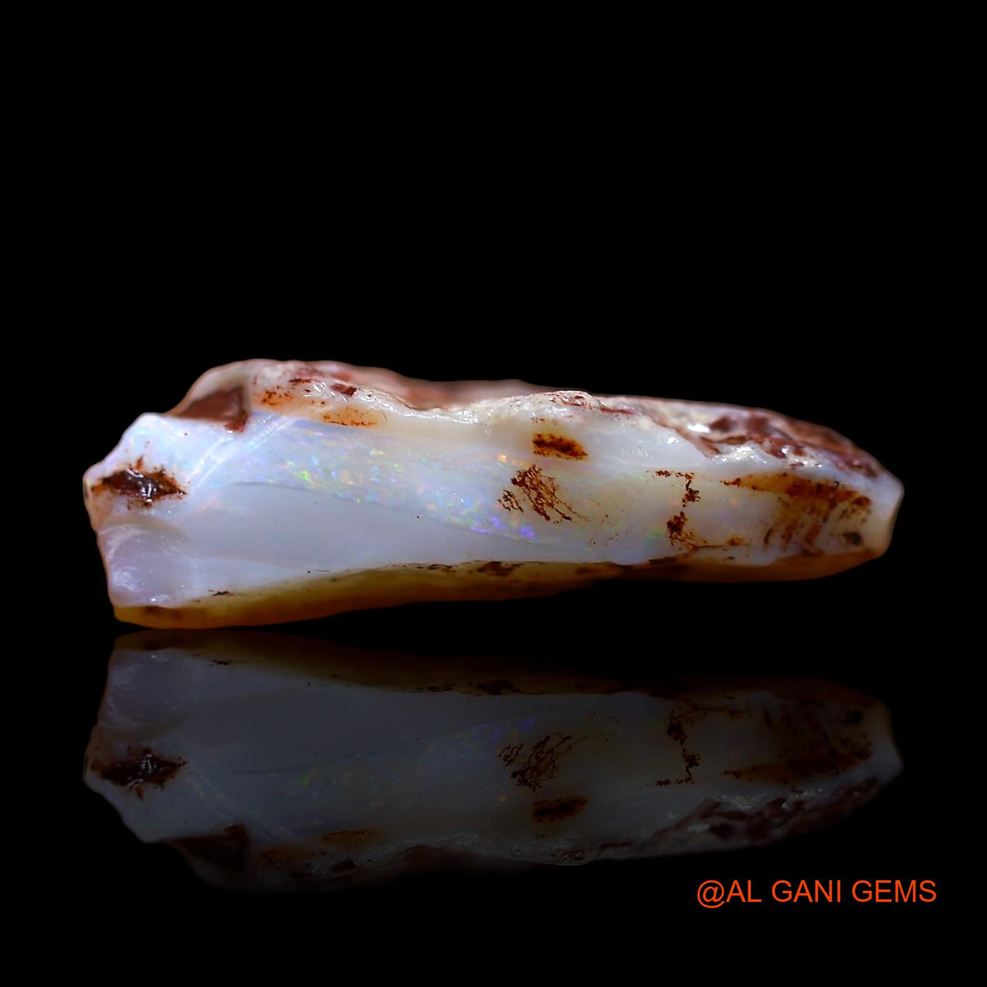 Natural Untreated Fire Opal Loose Gemstone Fancy Rough From Australia 7.00 Cts 20x10x6 mm RC-443