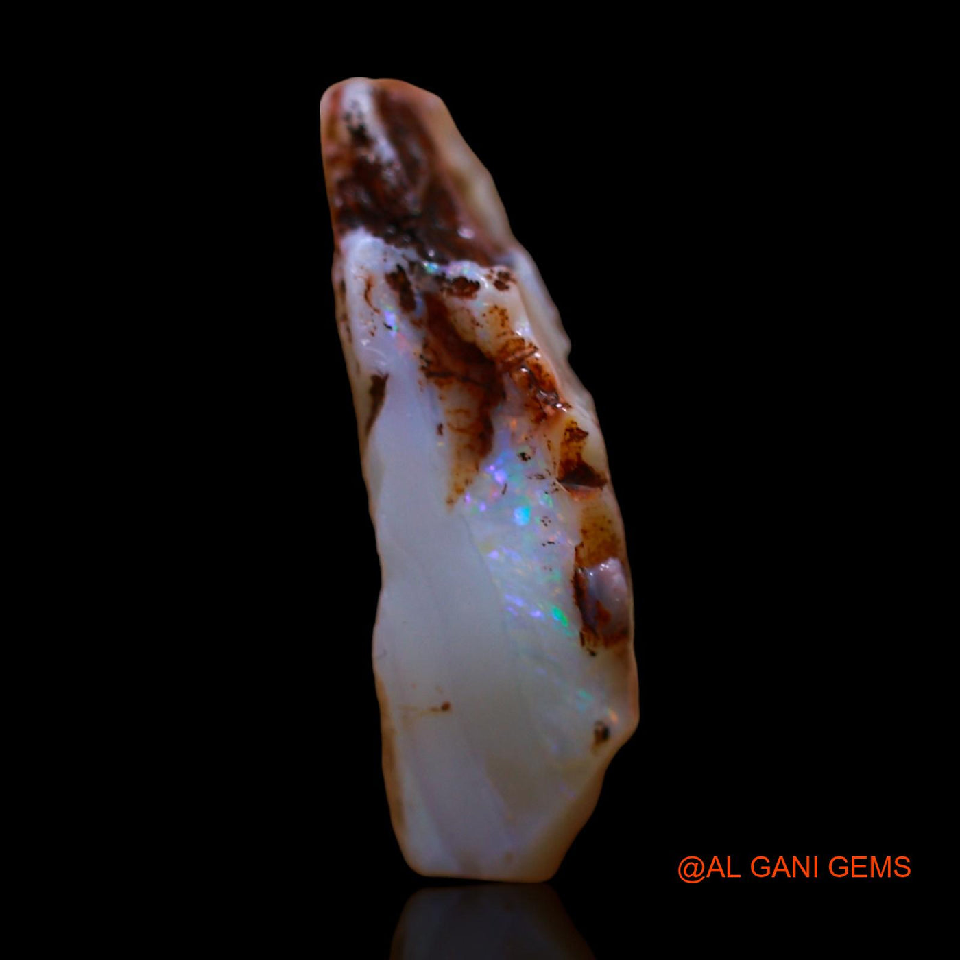 Natural Untreated Fire Opal Loose Gemstone Fancy Rough From Australia 7.00 Cts 20x10x6 mm RC-443