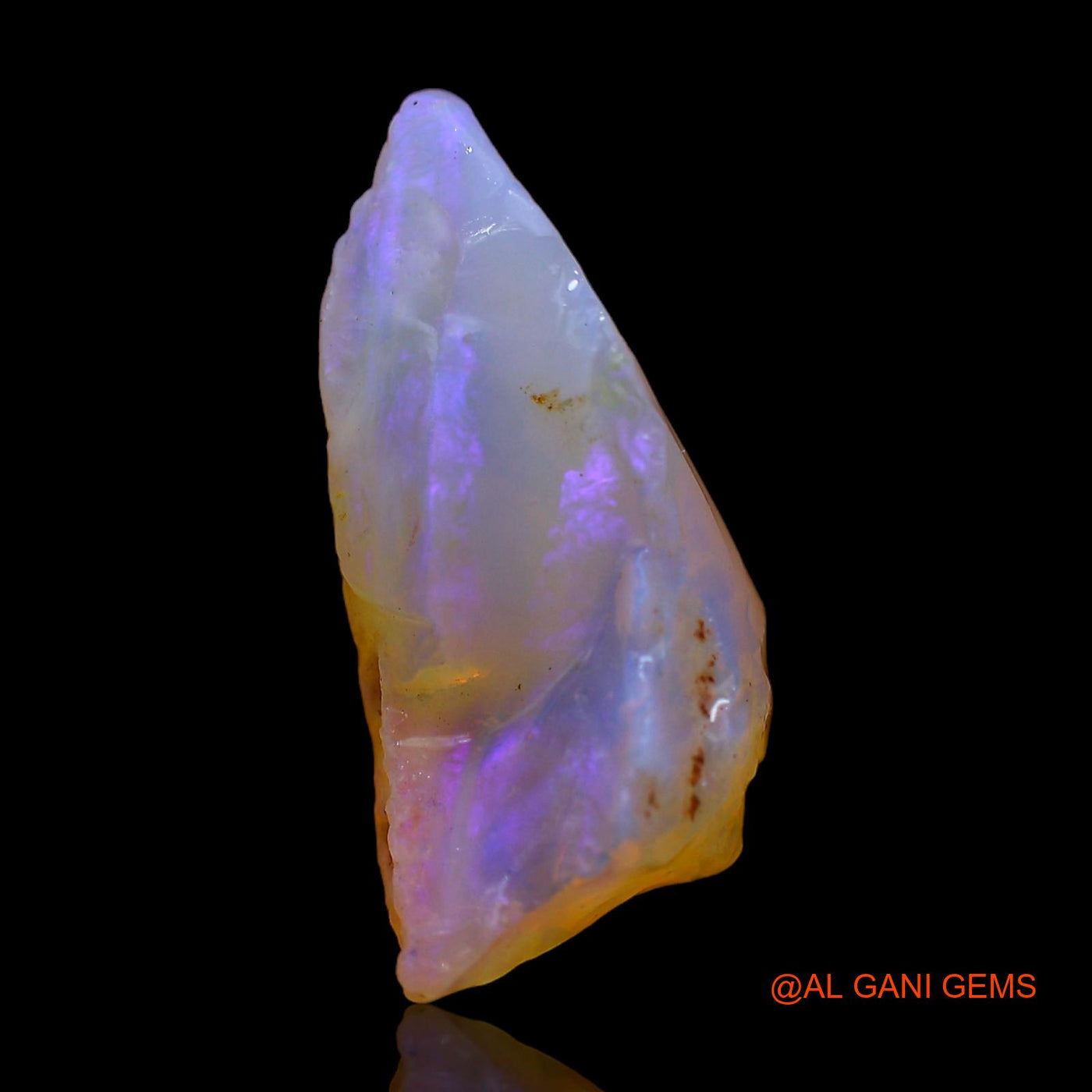 Natural Fire Opal Gemstone 8.00 Cts Loose Fancy Rough From Australia 20x10x9 mm RC-449