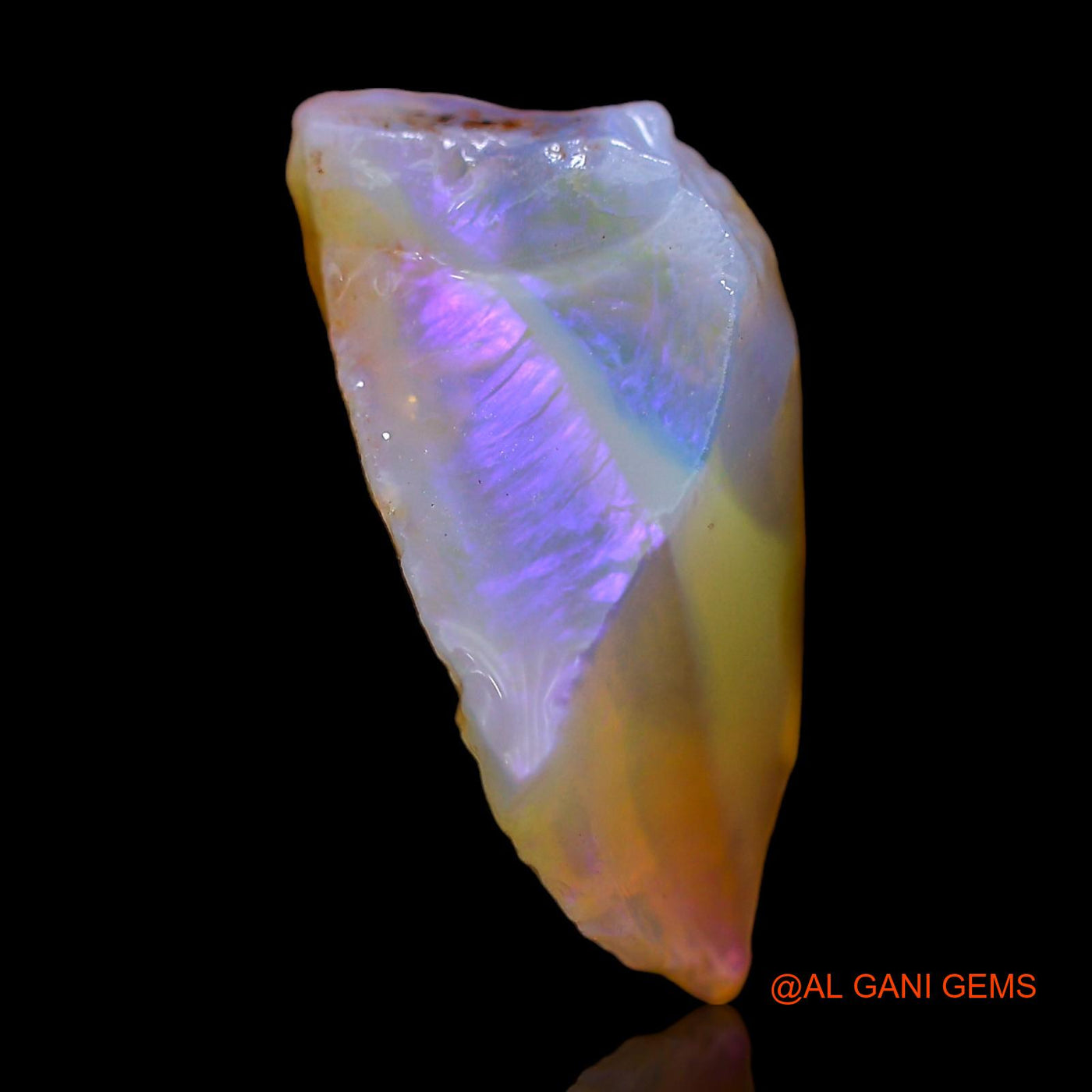 Natural Fire Opal Gemstone 8.00 Cts Loose Fancy Rough From Australia 20x10x9 mm RC-449