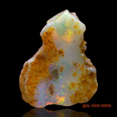 Natural Fire Opal Gemstone 8.00 Cts Loose Fancy Rough From Australia 20x17x5 mm RC-44