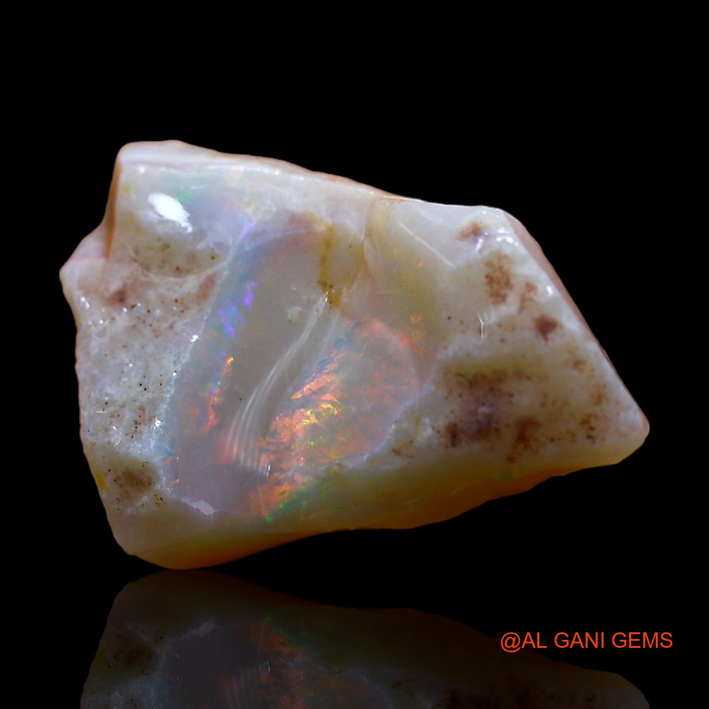 Natural Untreated Fire Opal Loose Gemstone Fancy Rough From Australia 6.00 Cts 16x13x6 mm RC-472