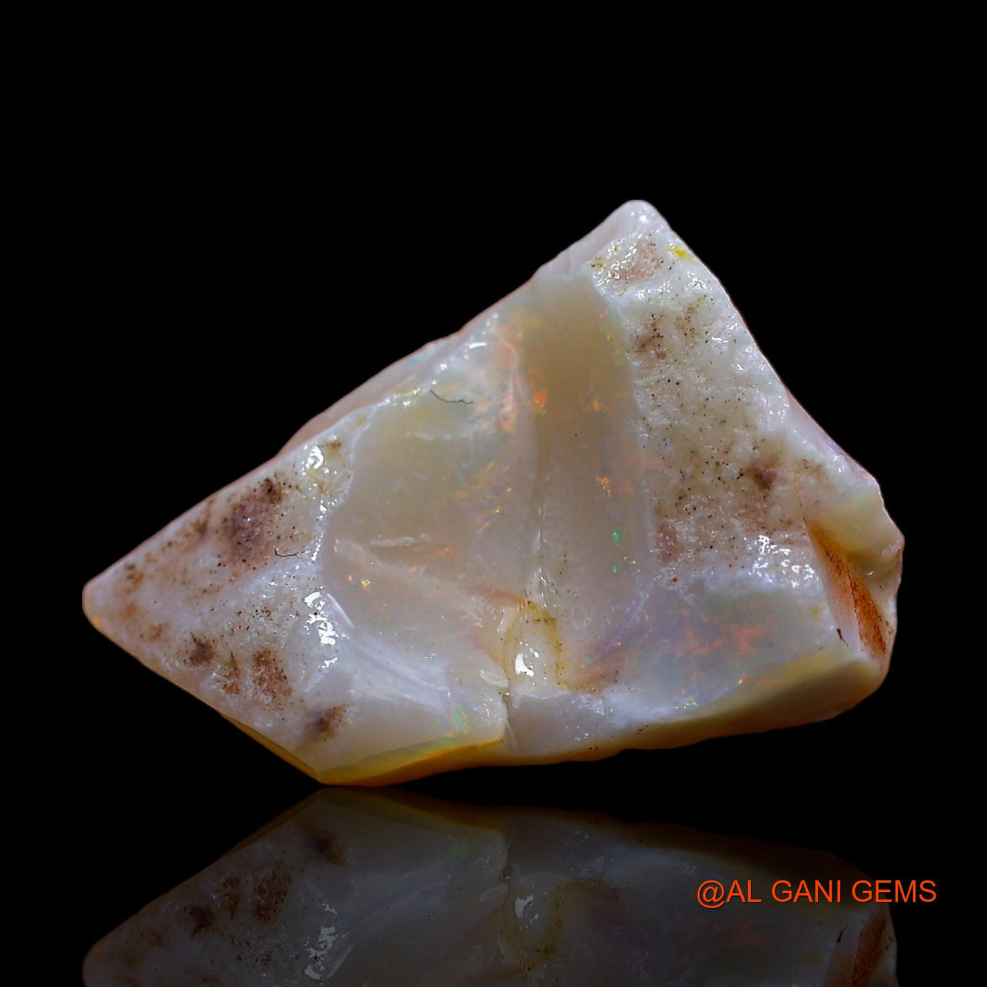 Natural Untreated Fire Opal Loose Gemstone Fancy Rough From Australia 6.00 Cts 16x13x6 mm RC-472
