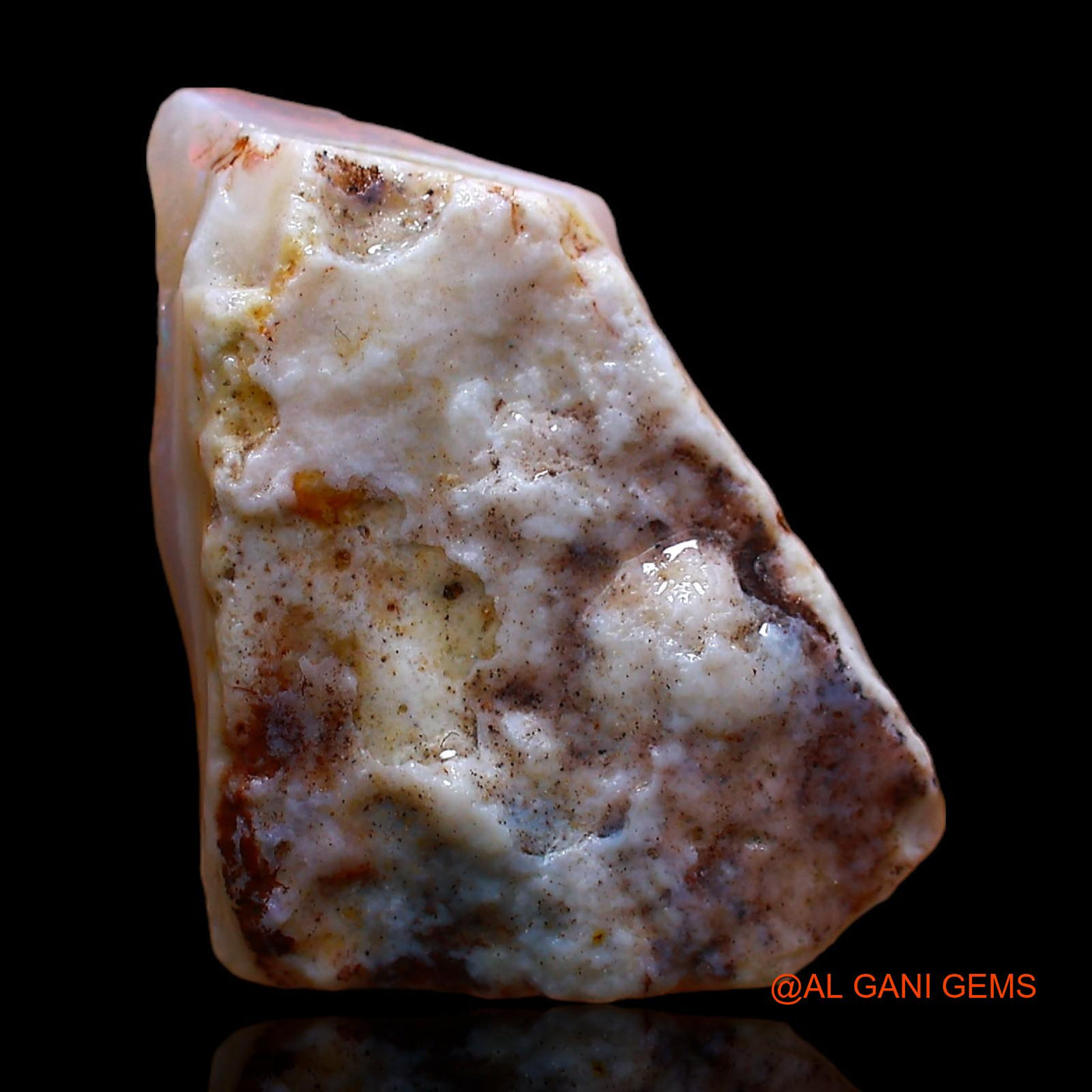 Natural Untreated Fire Opal Loose Gemstone Fancy Rough From Australia 6.00 Cts 16x13x6 mm RC-472