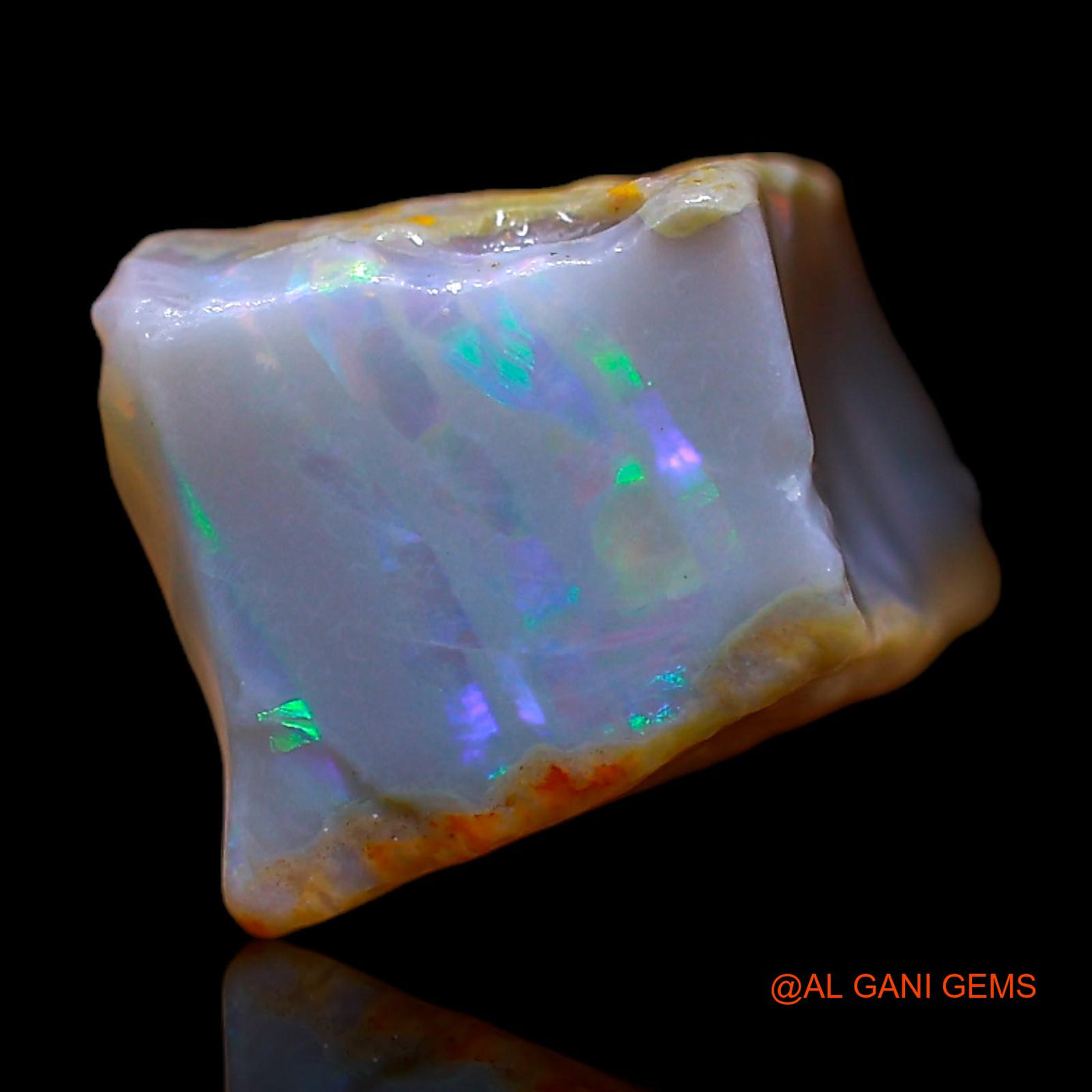 Natural Untreated Fire Opal Loose Gemstone Fancy Rough From Australia 8.00 Cts 15x8x7 mm RC-479