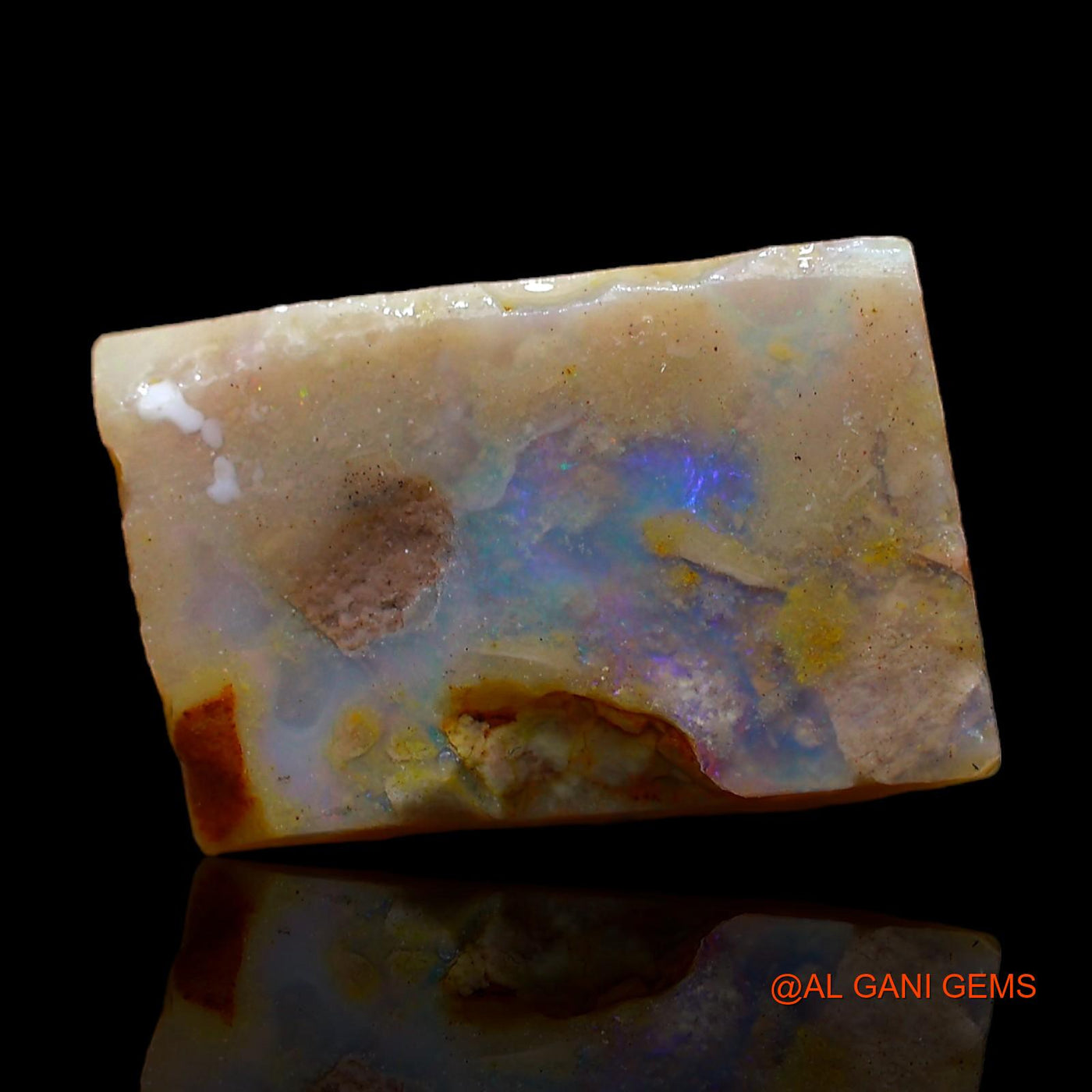 Natural Untreated Fire Opal Loose Gemstone Fancy Rough From Australia 8.00 Cts 15x10x6 mm RC-482