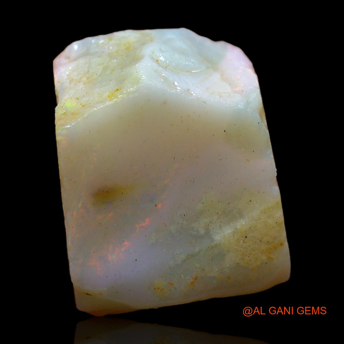 Natural Untreated Fire Opal Loose Gemstone Fancy Rough From Australia 11.00 Cts 18x14x7 mm RC-48