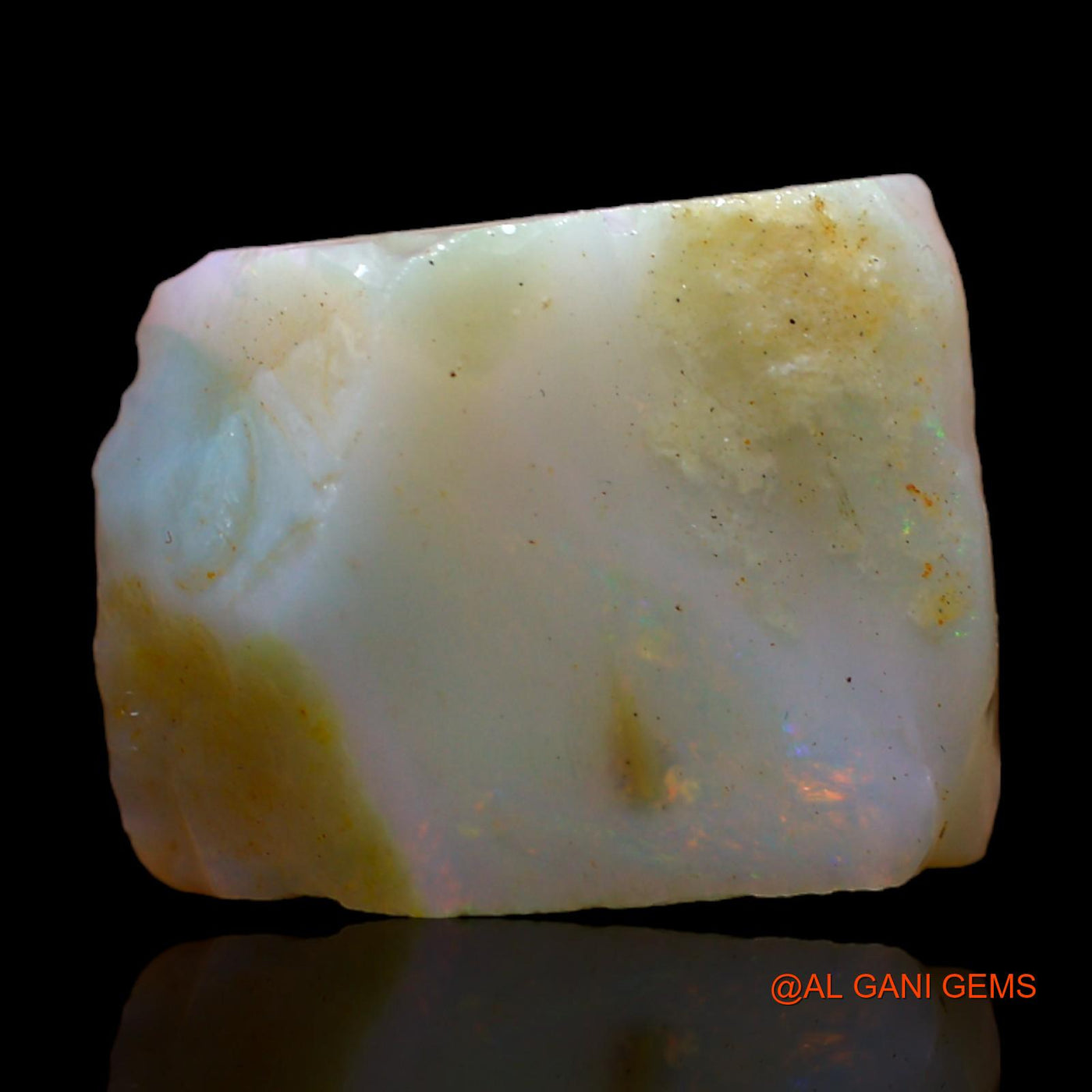 Natural Untreated Fire Opal Loose Gemstone Fancy Rough From Australia 11.00 Cts 18x14x7 mm RC-48