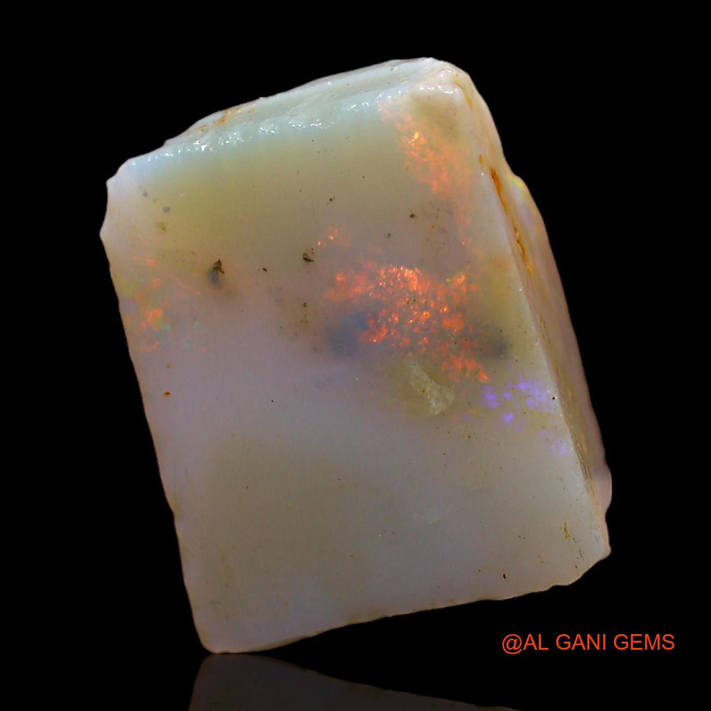 Natural Untreated Fire Opal Loose Gemstone Fancy Rough From Australia 11.00 Cts 18x14x7 mm RC-48