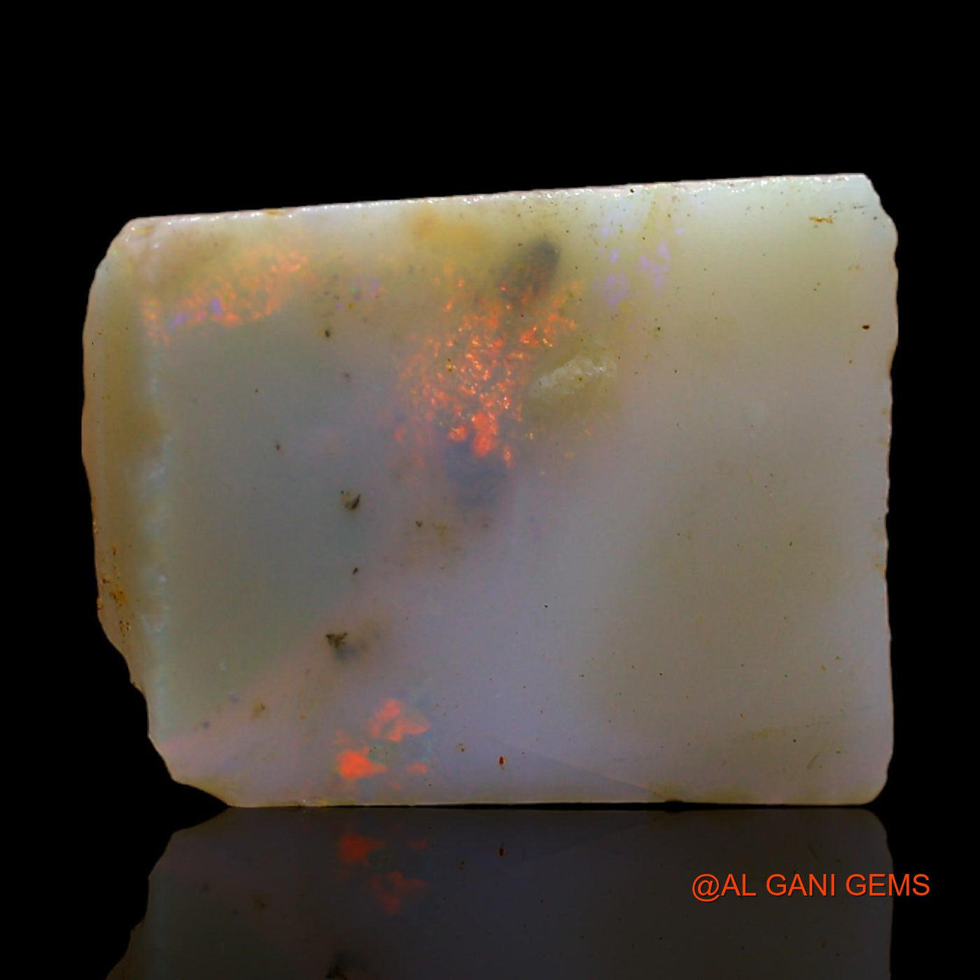 Natural Untreated Fire Opal Loose Gemstone Fancy Rough From Australia 11.00 Cts 18x14x7 mm RC-48