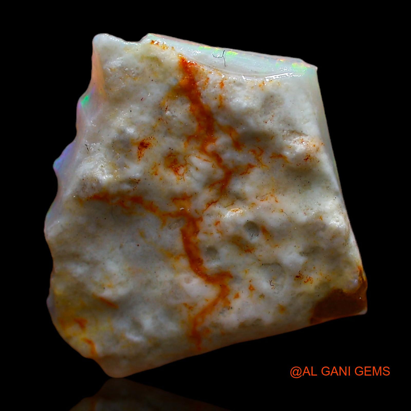 4.00 Cts Natural Australian Fire Opal Loose Gemstone Fancy Rough 15x14x2 mm RC-495