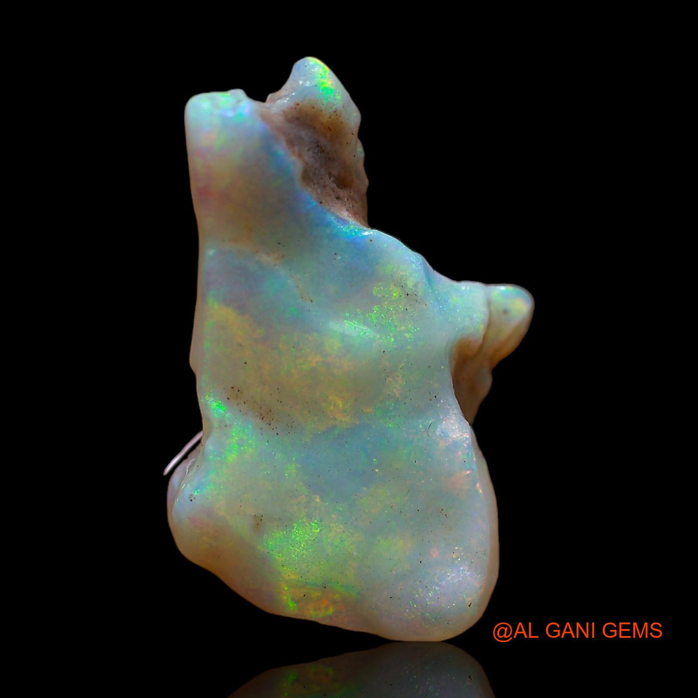Natural Untreated Fire Opal Loose Gemstone Fancy Rough From Australia 4.00 Cts 18x11x5 mm RC-497
