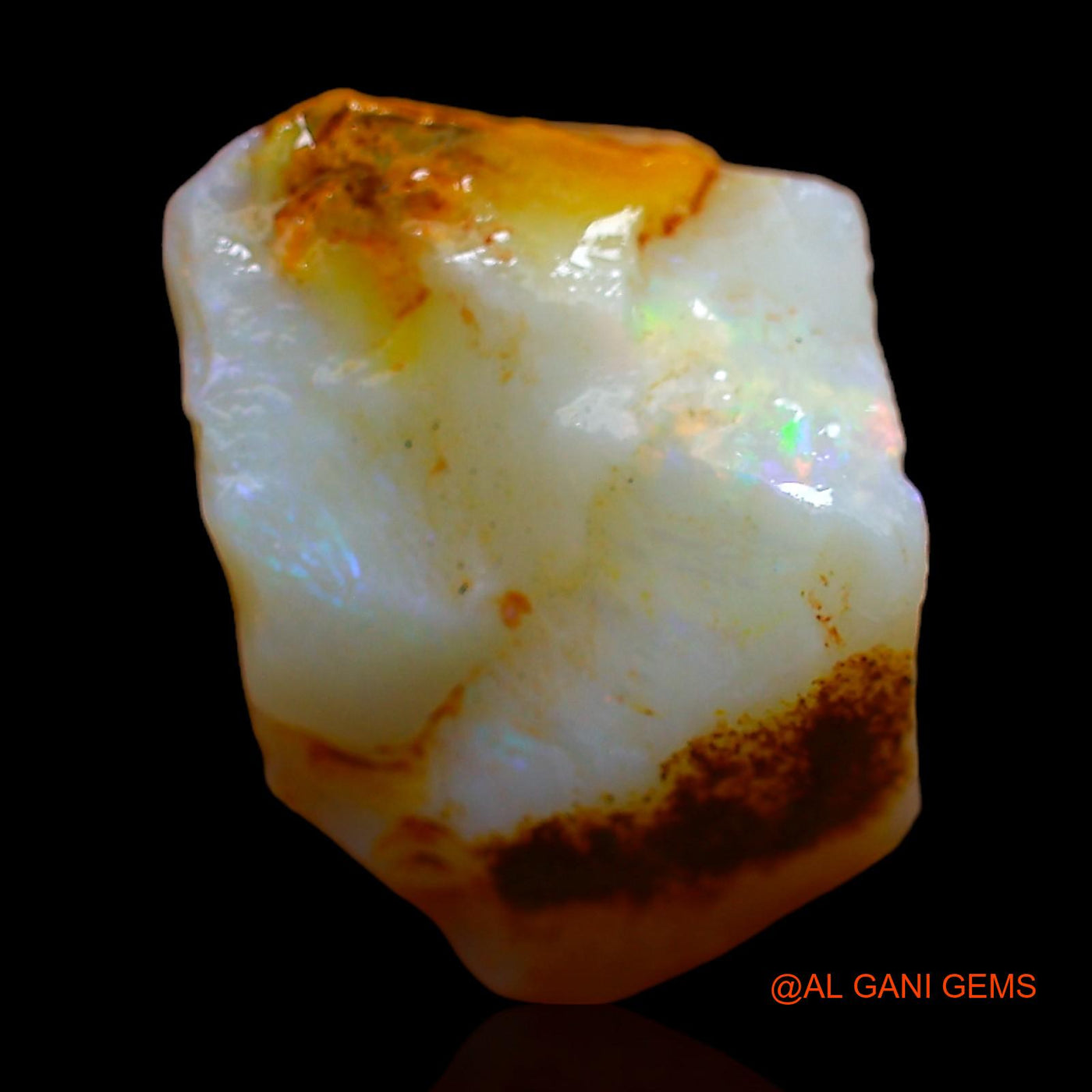 Natural Untreated Fire Opal Loose Gemstone Fancy Rough From Australia 6.00 Cts 16x11x5 mm RC-510