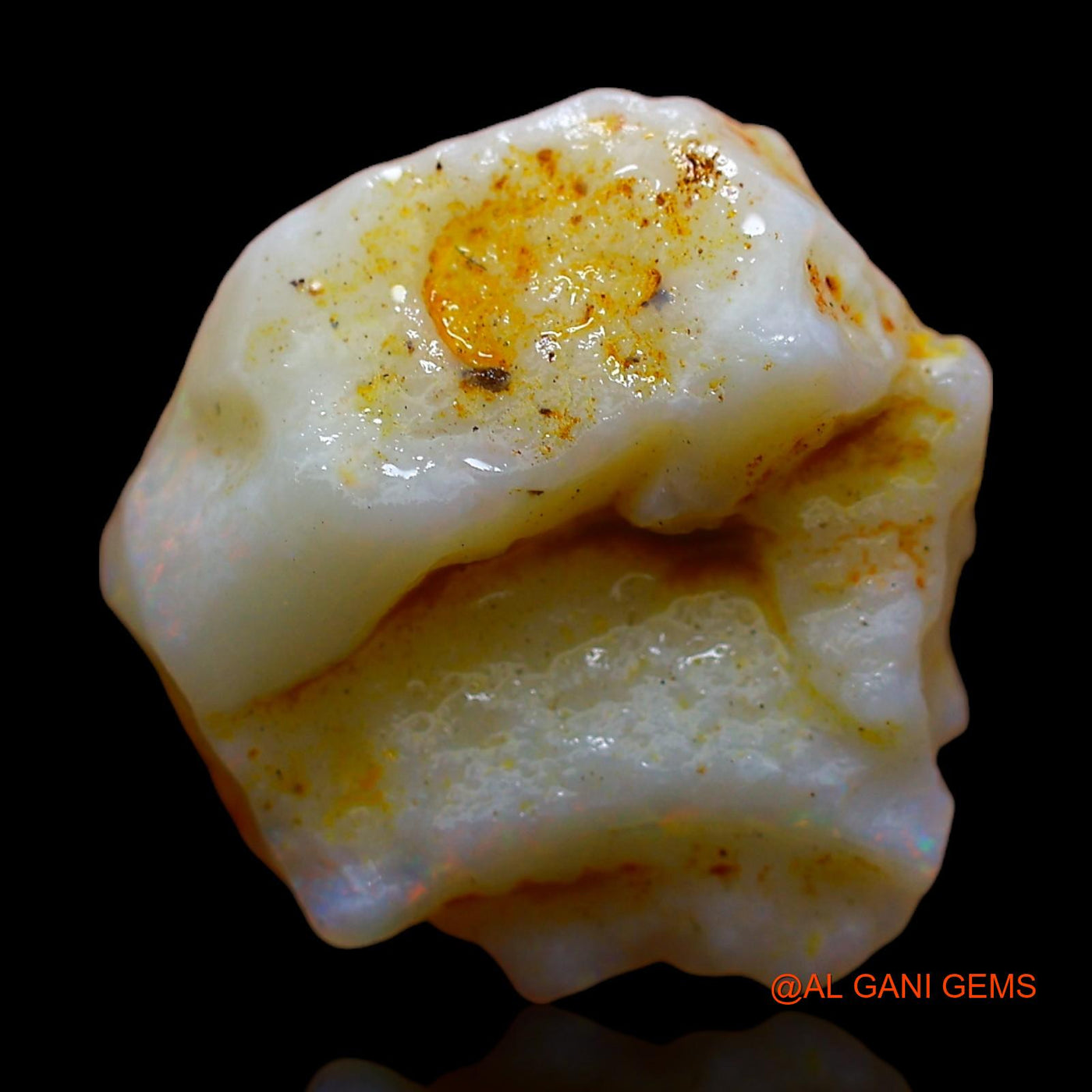 Natural Fire Opal Gemstone 6.00 Cts Loose Fancy Rough From Australia 16x15x5 mm RC-521
