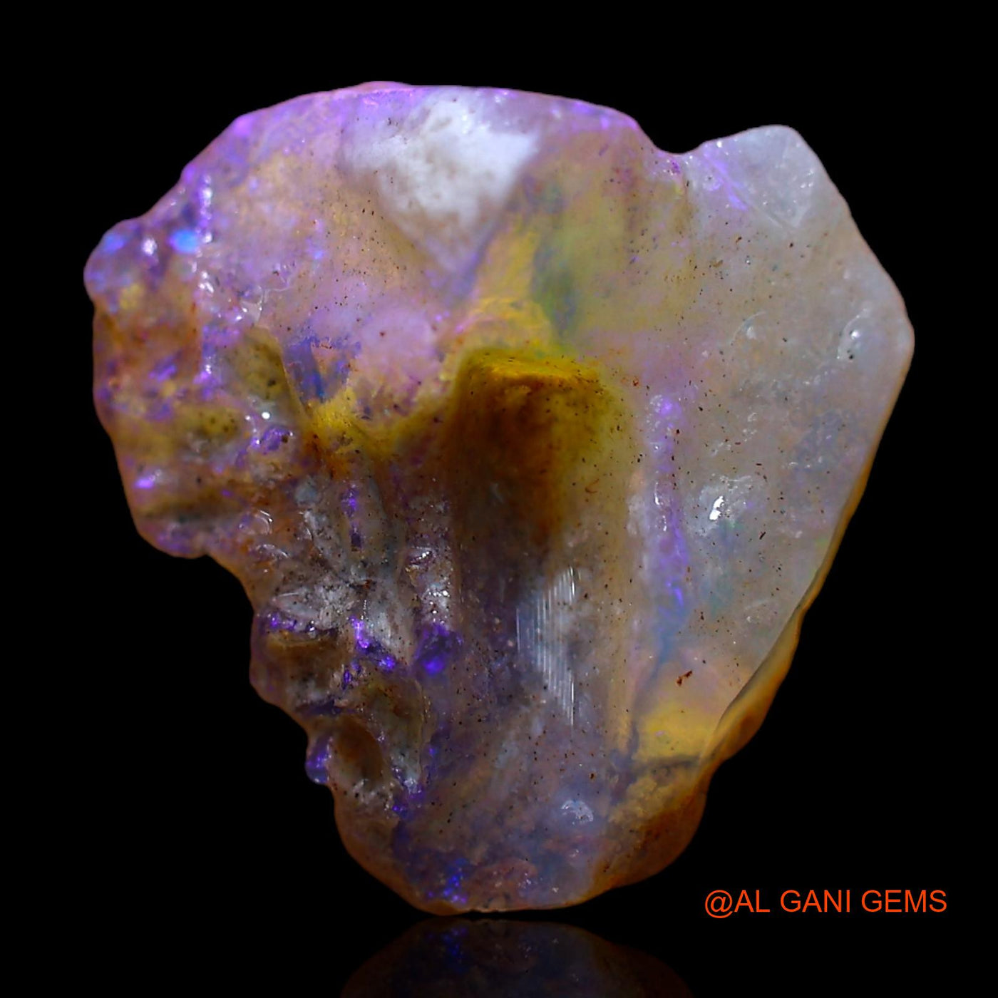 Natural Fire Opal Gemstone 6.00 Cts Loose Fancy Rough From Australia 14x14x8 mm RC-522