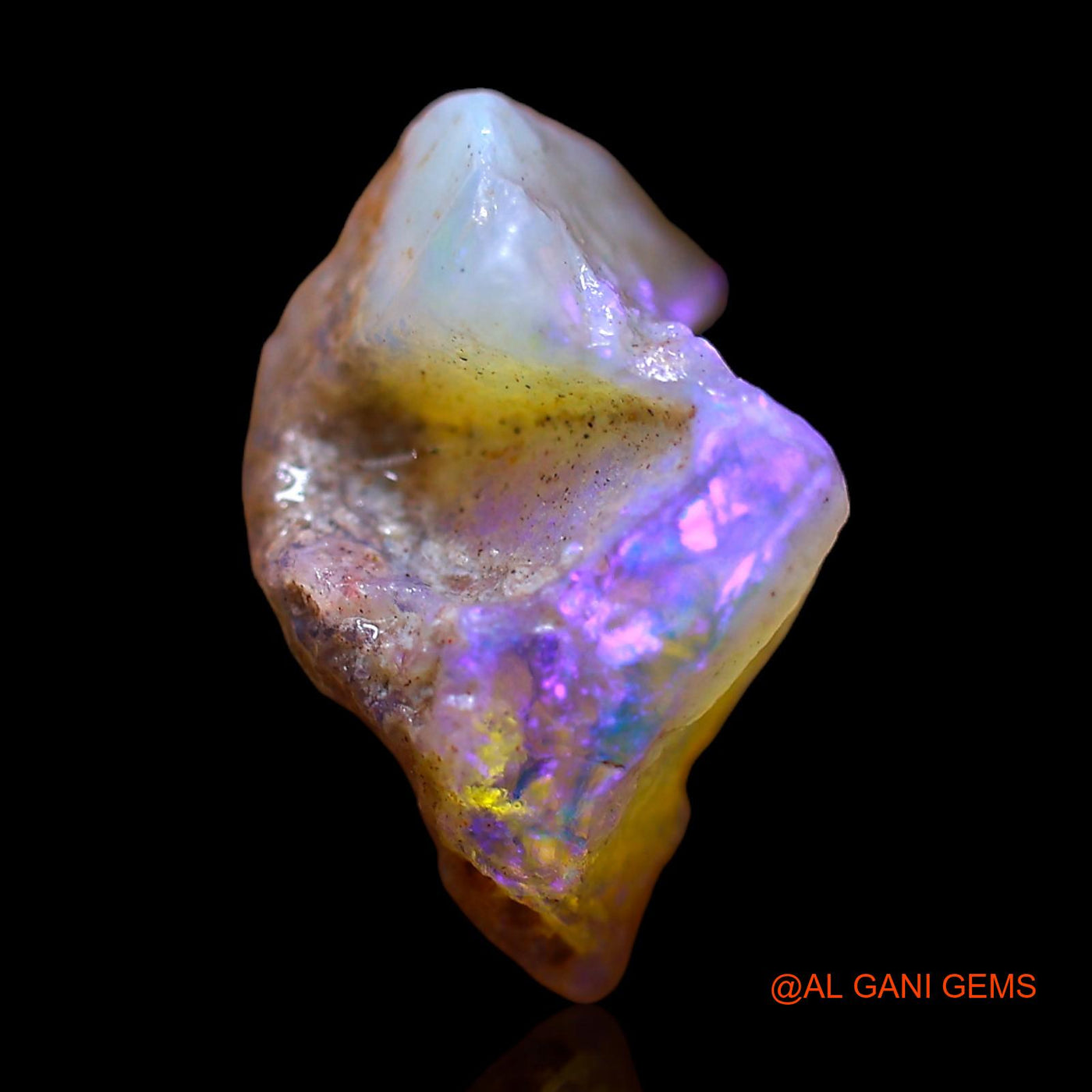 Natural Fire Opal Gemstone 6.00 Cts Loose Fancy Rough From Australia 14x14x8 mm RC-522