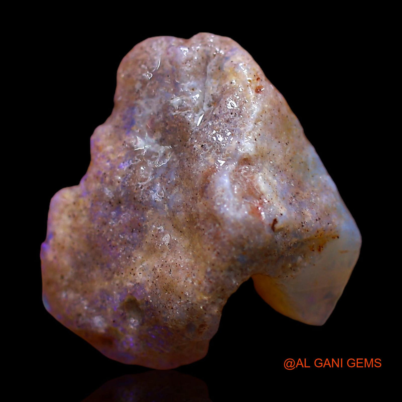 Natural Fire Opal Gemstone 6.00 Cts Loose Fancy Rough From Australia 14x14x8 mm RC-522