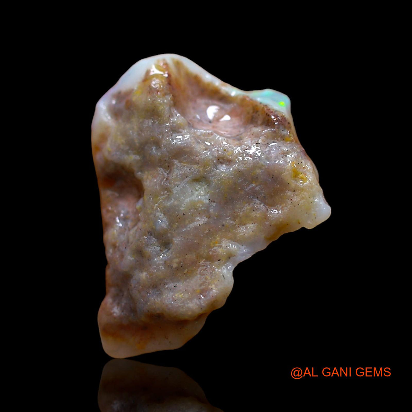 Natural Fire Opal Gemstone 3.00 Cts Loose Fancy Rough From Australia 16x13x4 mm RC-542