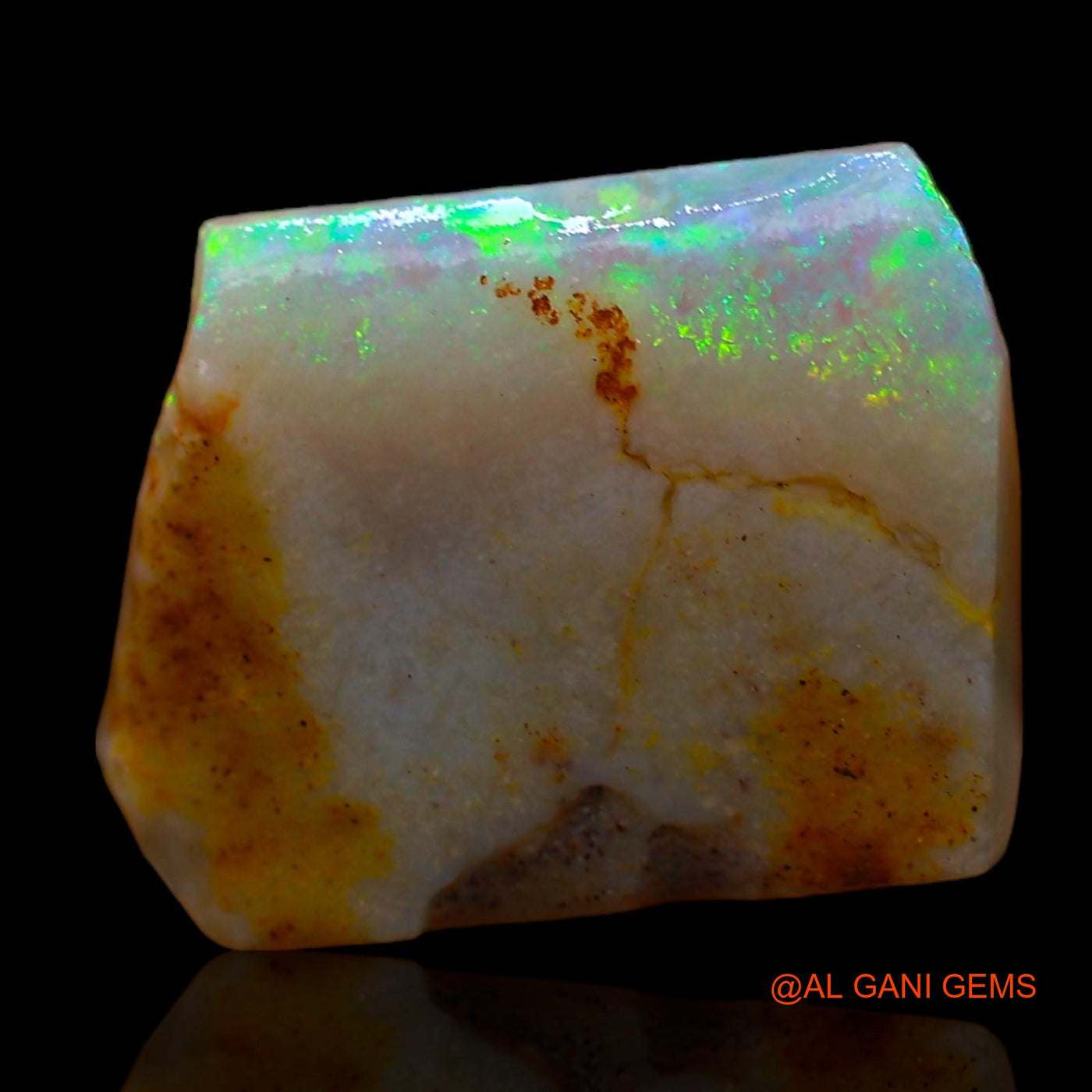 Natural Fire Opal Gemstone 4.00 Cts Loose Fancy Rough From Australia 13x10x3 mm RC-543